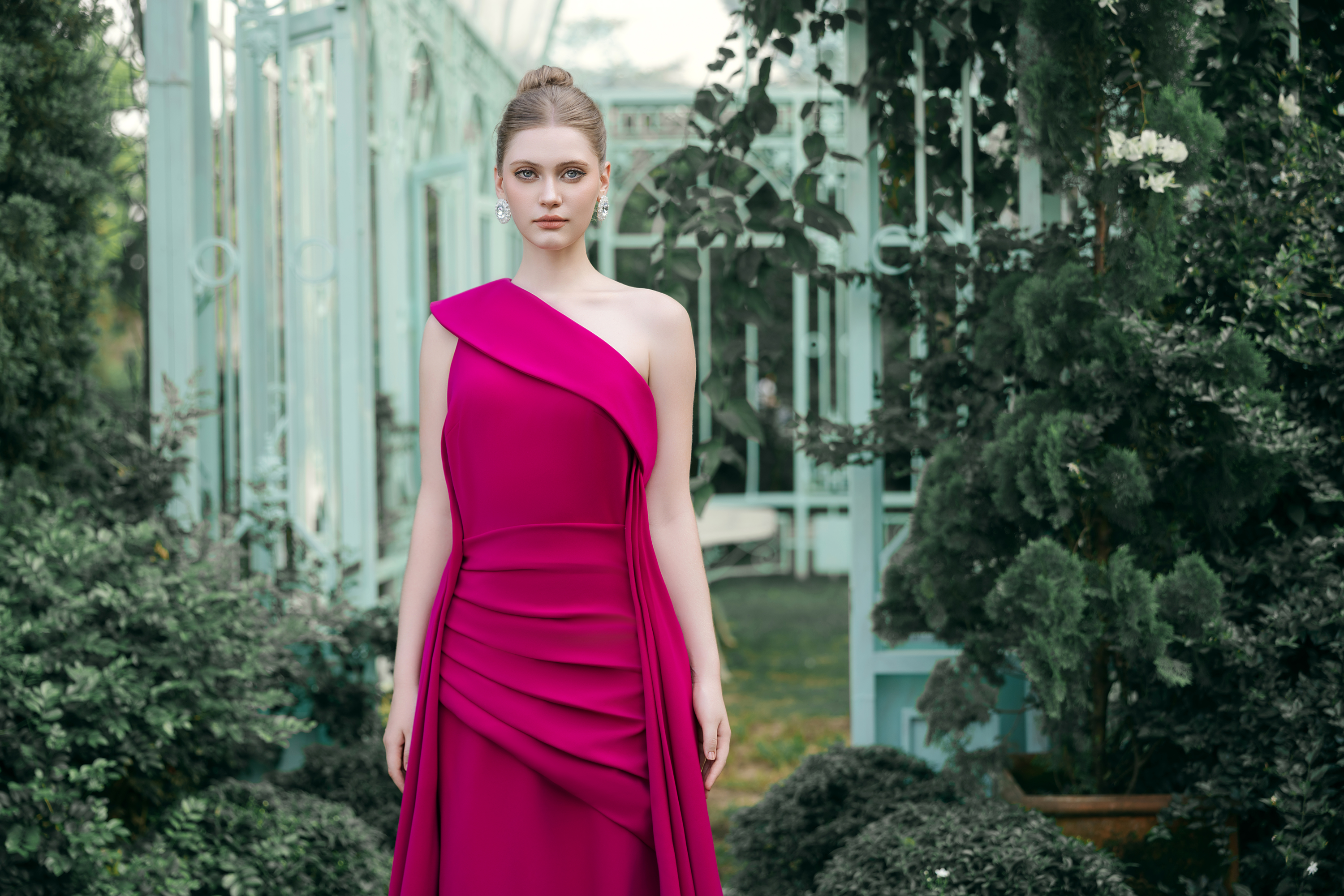 Fae Dress – Fuchsia Rose Maxi Dress