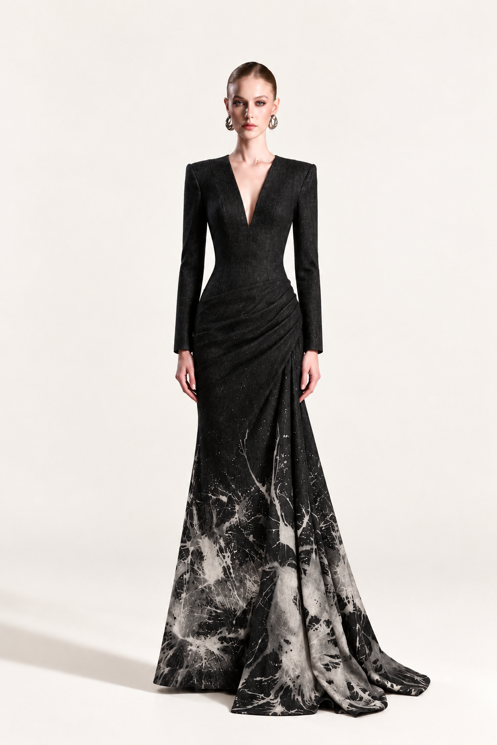 Marble Drape Mermaid Dress