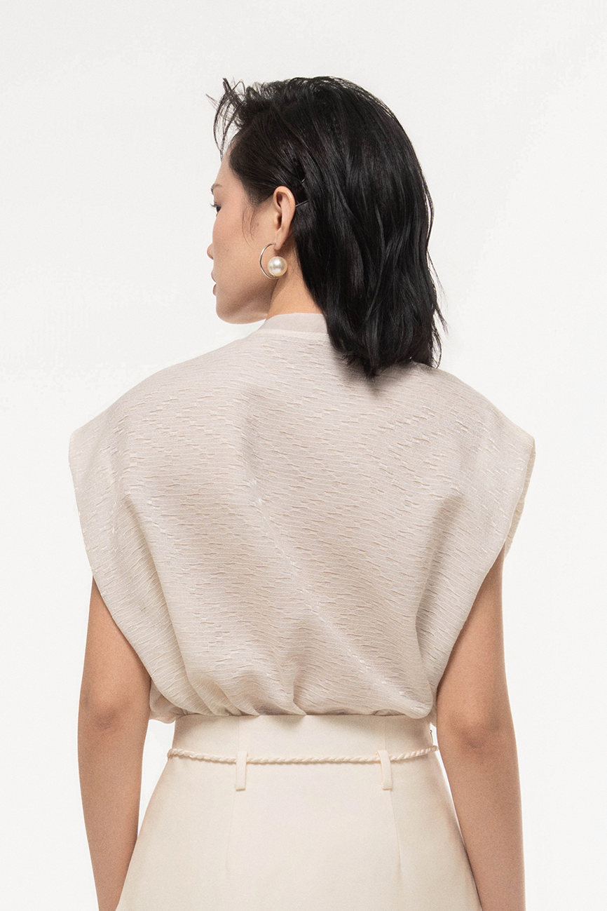 Draped Sleeveless Shirt