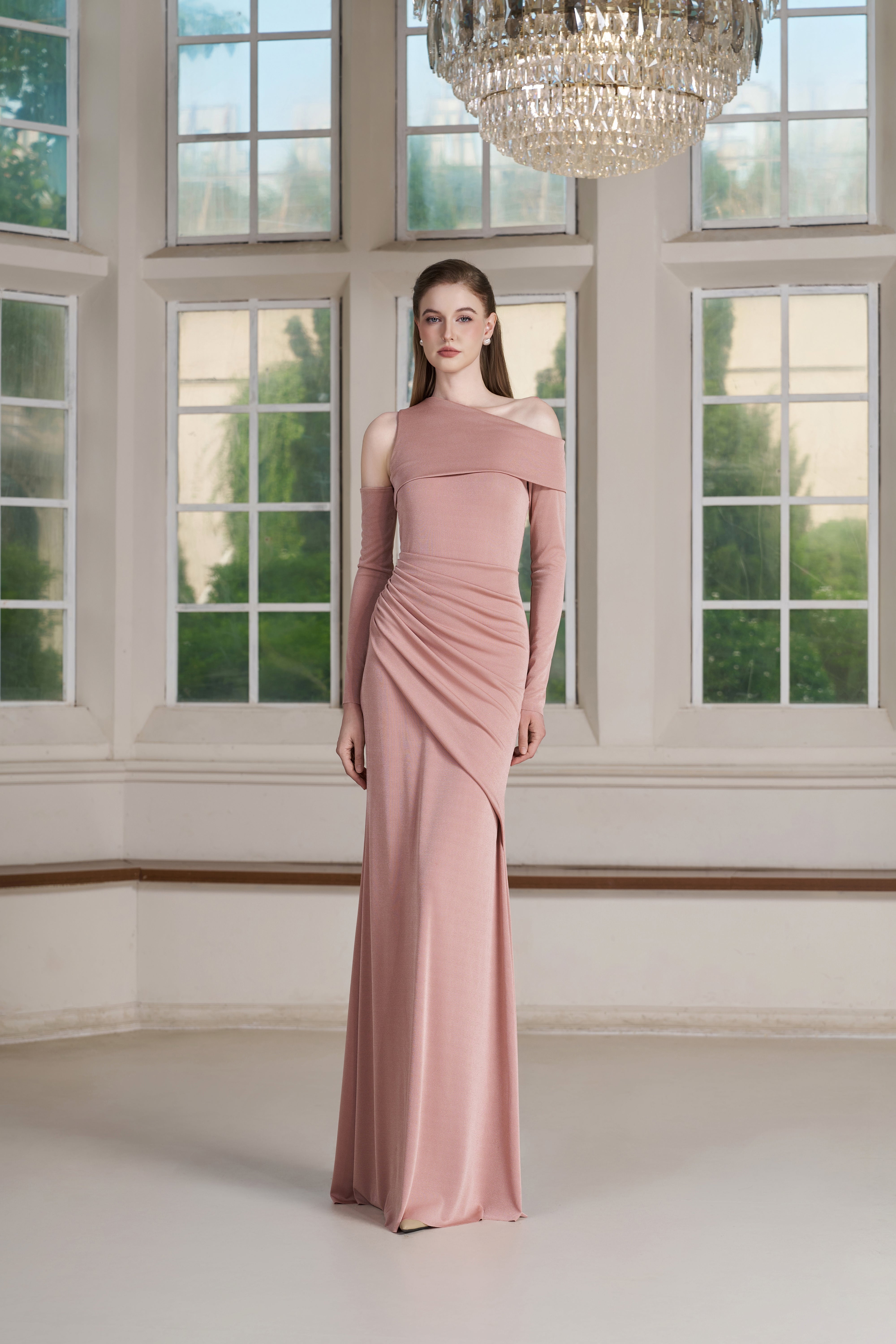 Eda Dress – Pink Tint Maxi Dress