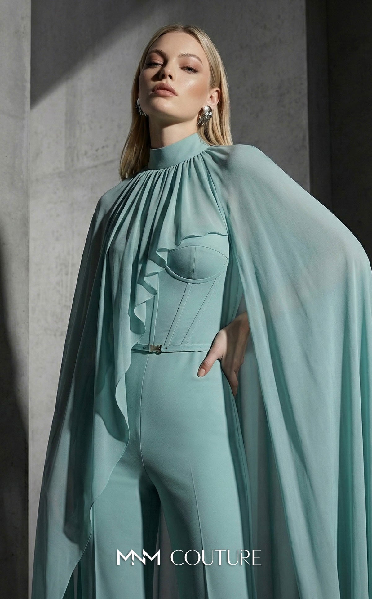 Eli The Label E0143 Draped Column Evening Gown