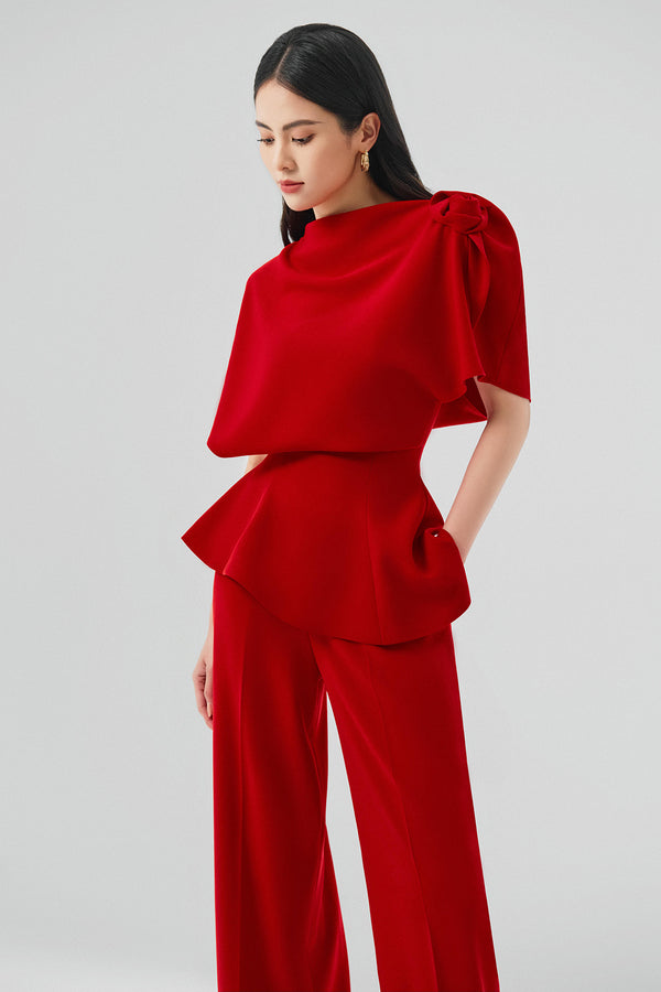 Ellie Peplum Set Design with Trousers