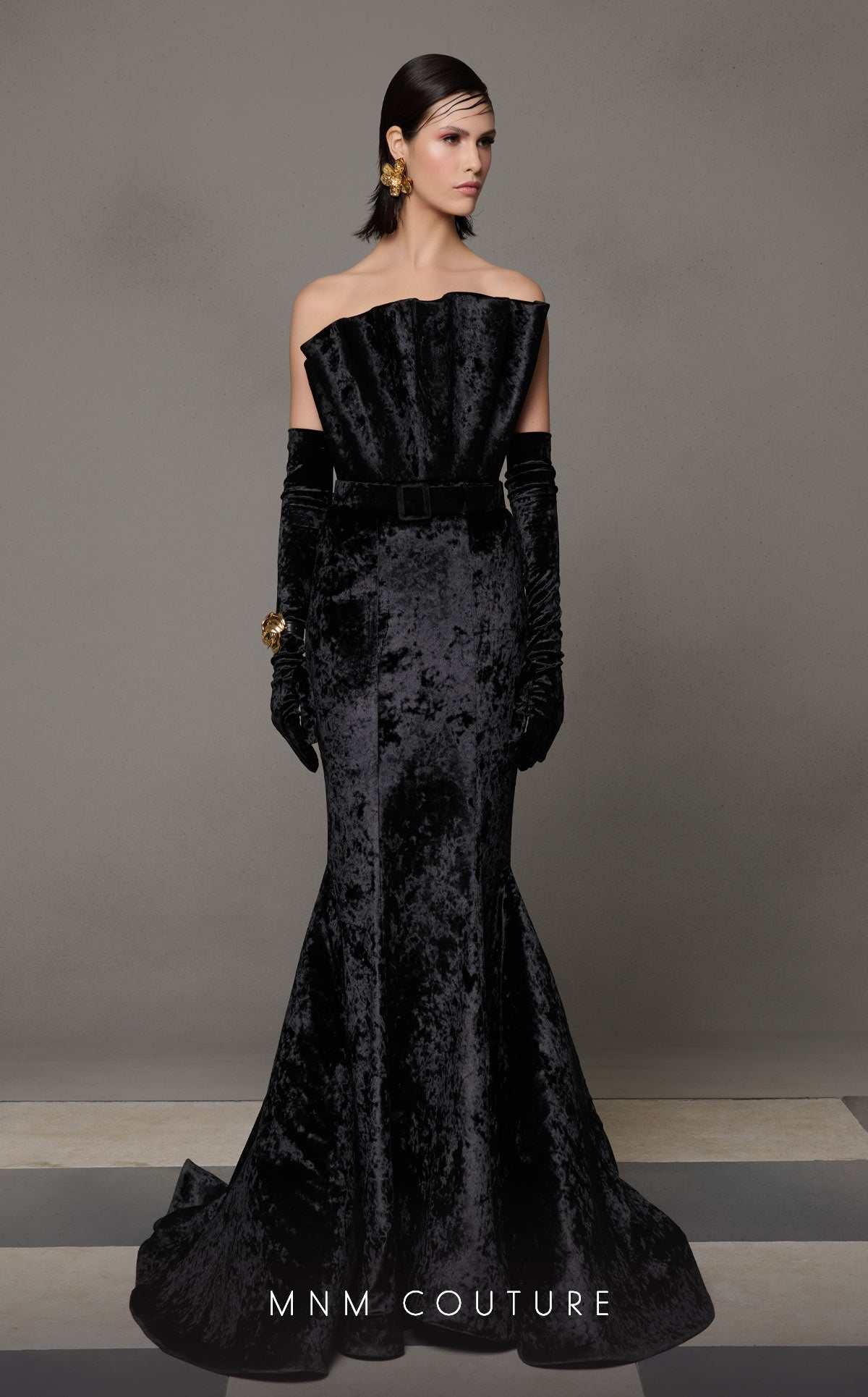 Emerald Strapless Evening Gown N0631