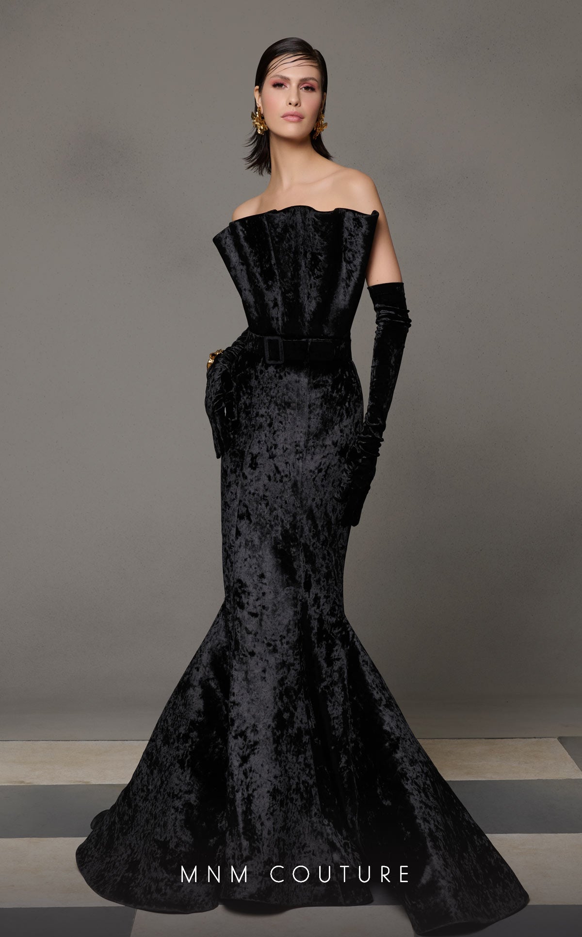 Emerald Strapless Evening Gown N0631