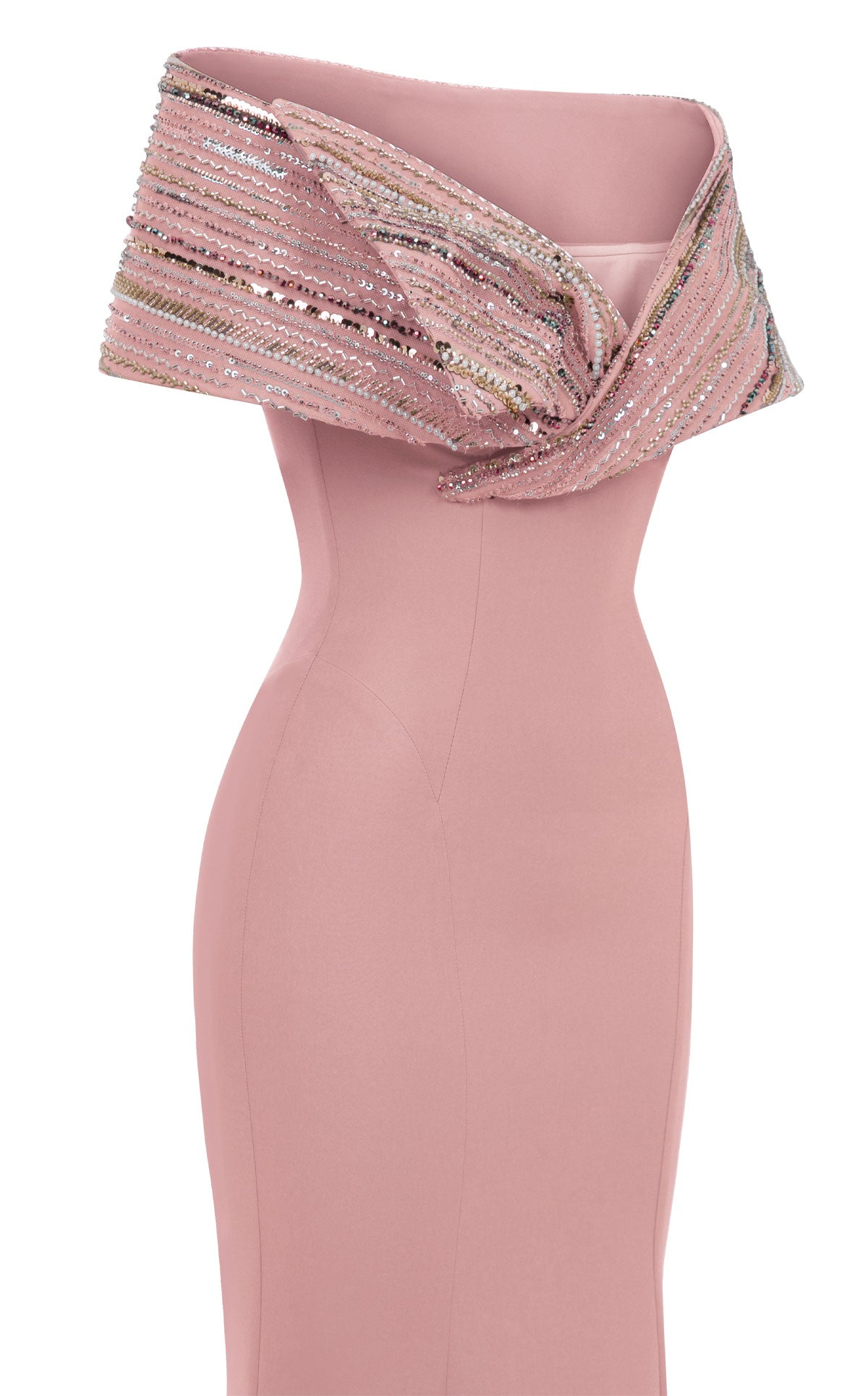 Timeless Mermaid Elegance with Beaded Embroidery F02935