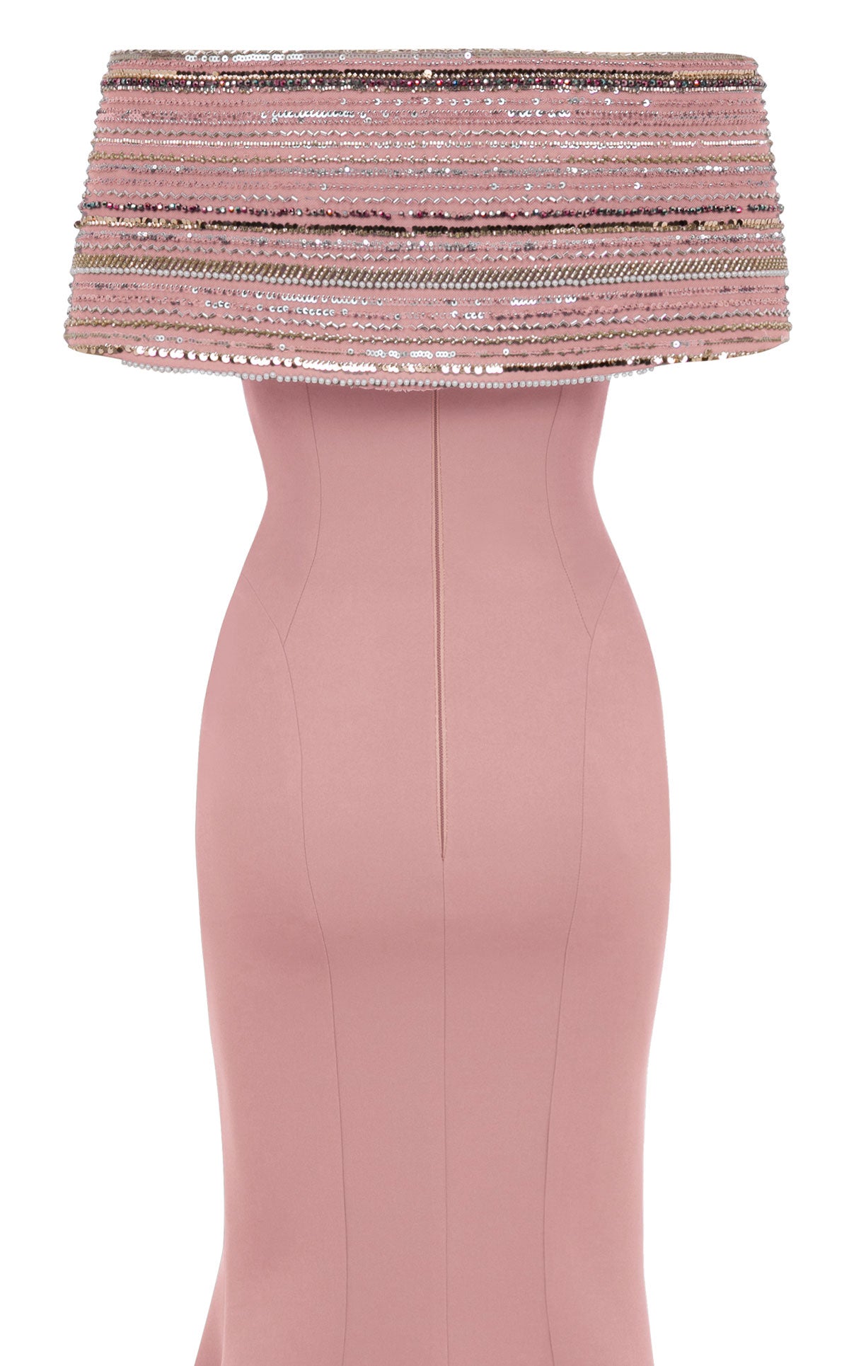 Timeless Mermaid Elegance with Beaded Embroidery F02935