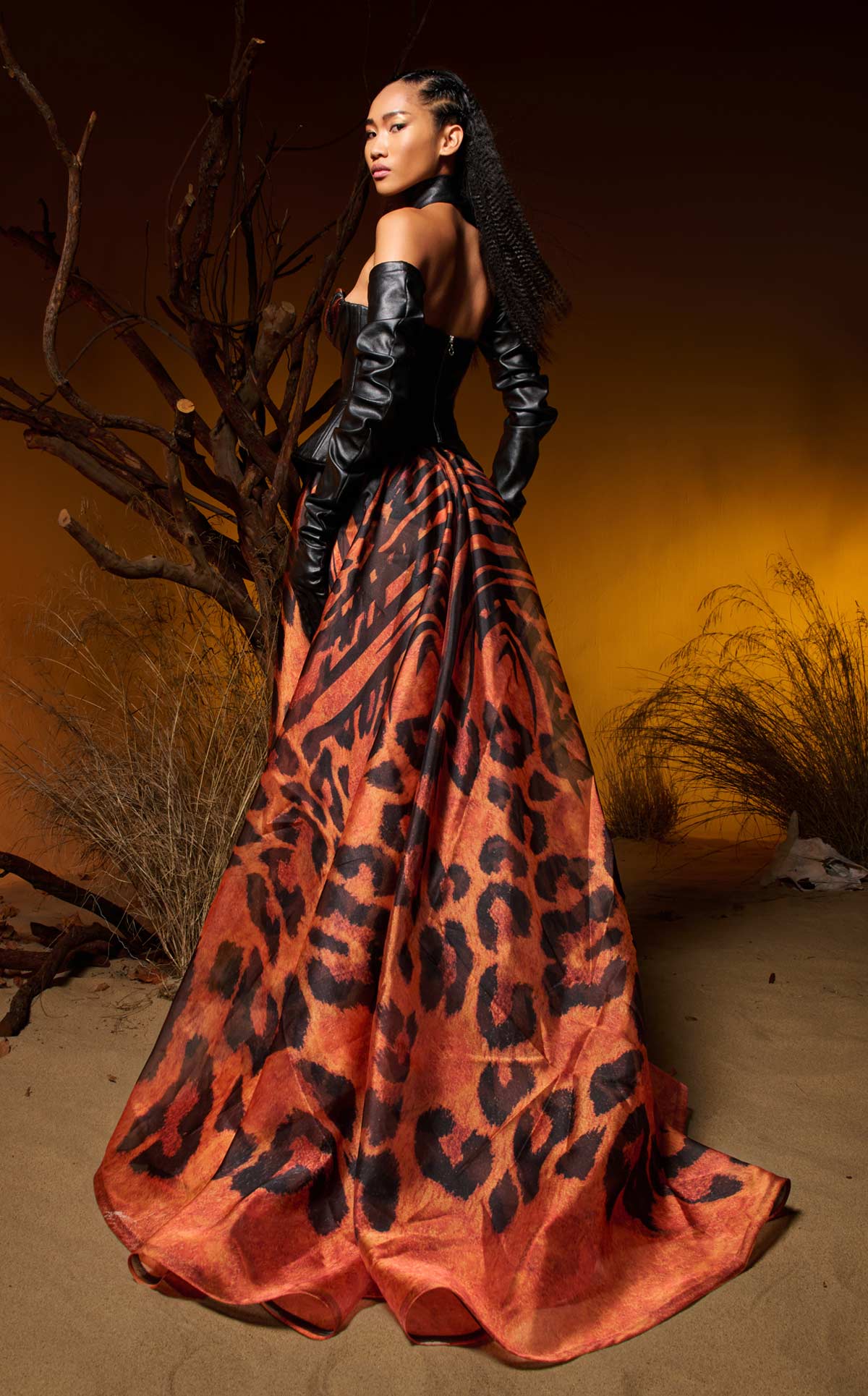 Ember Flame Couture Gown F02952