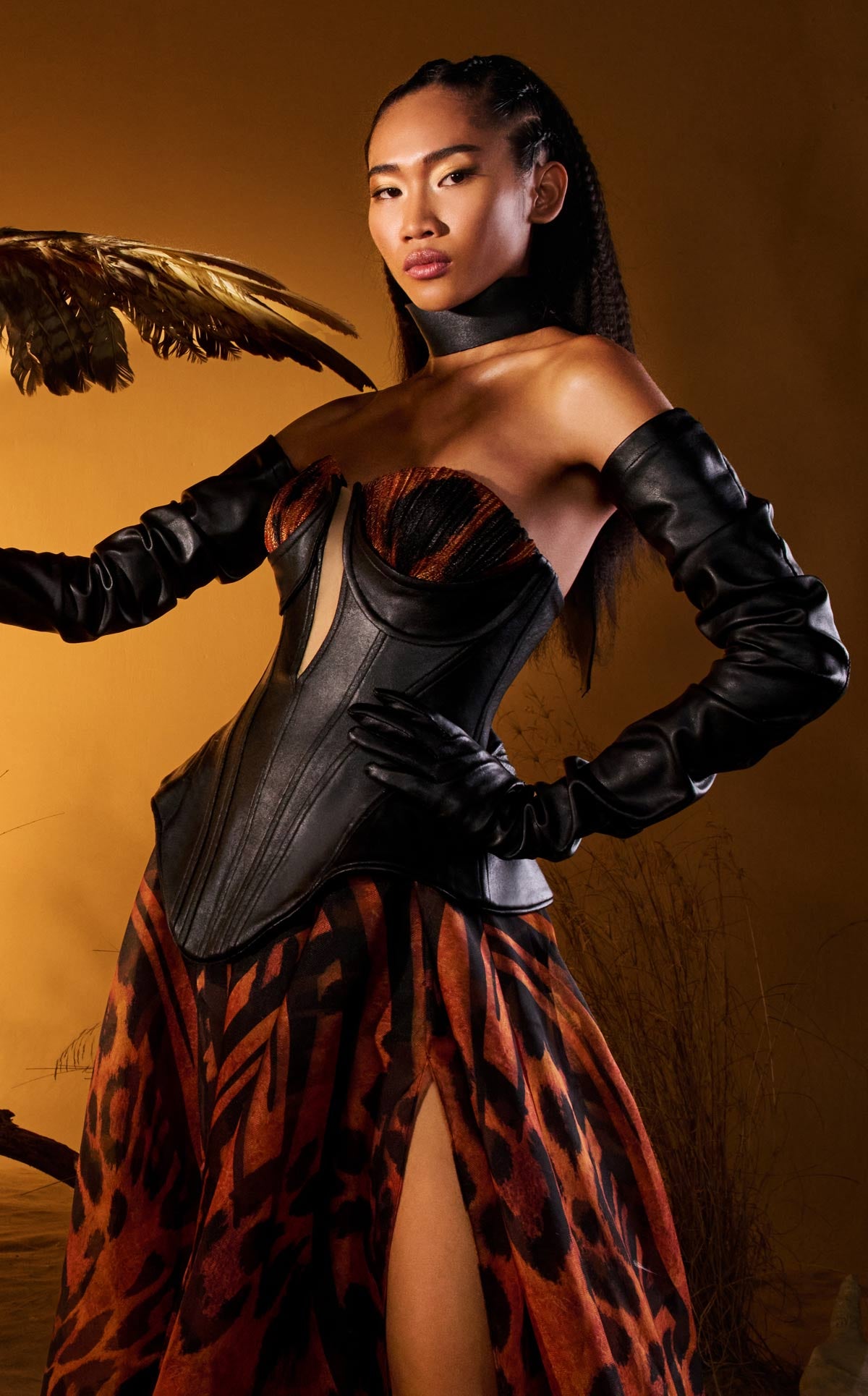 Ember Flame Couture Gown F02952