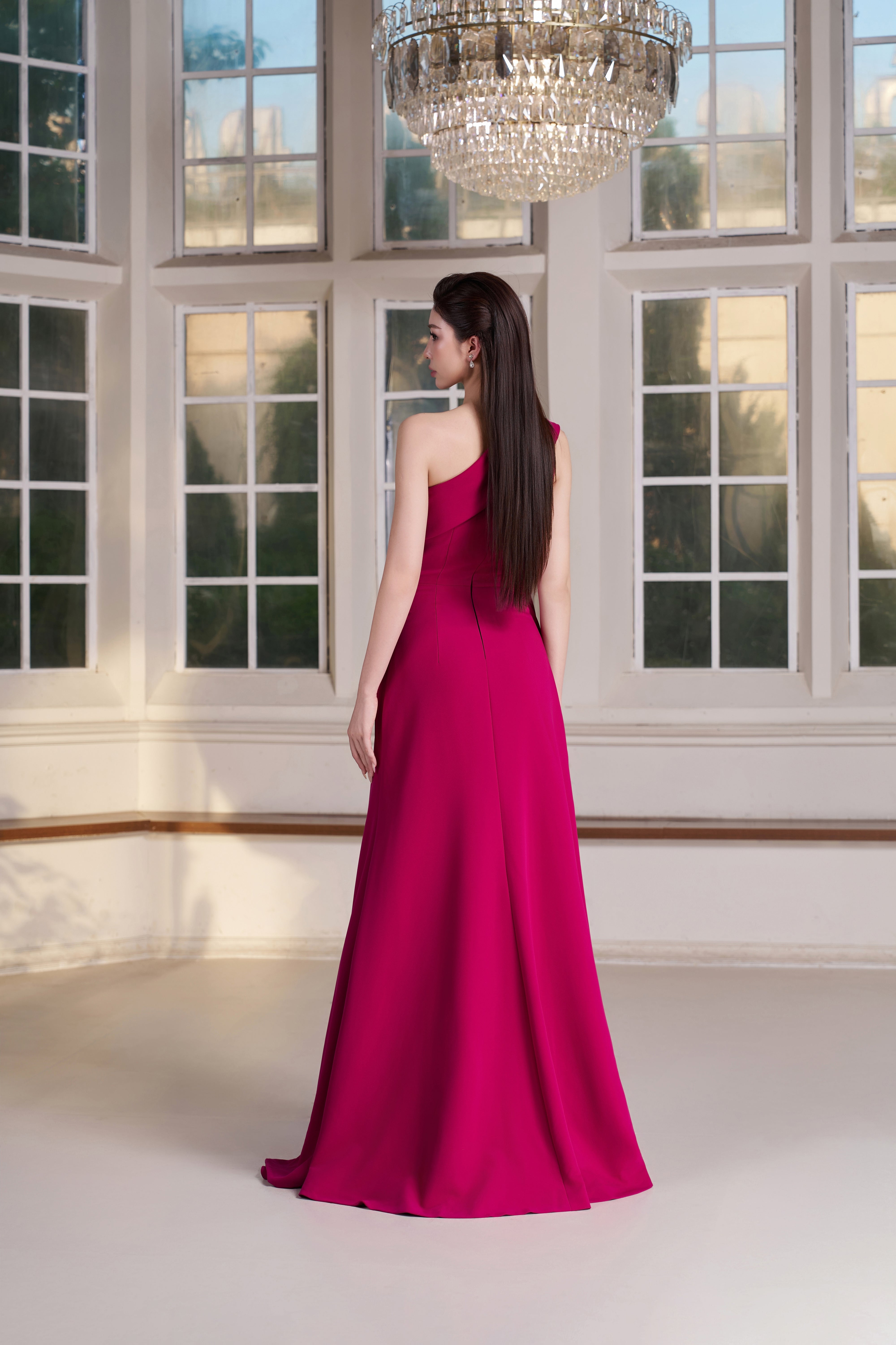 Fae Dress – Fuchsia Rose Maxi Dress