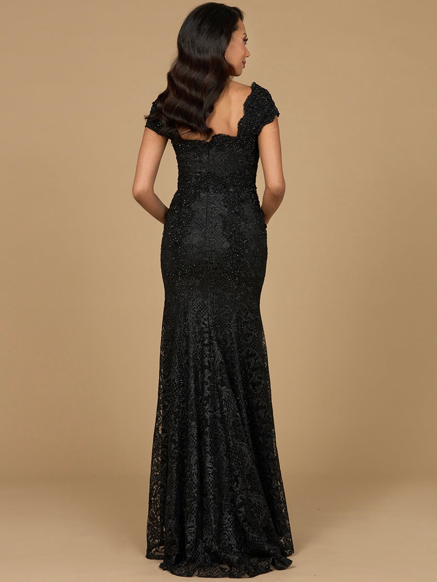 Fitted Lace Mermaid Gown 28980