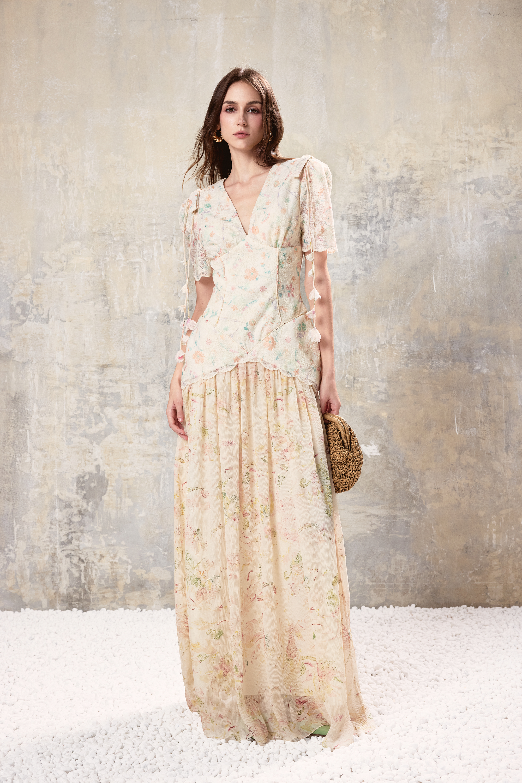 Floral Corset Maxi Dress