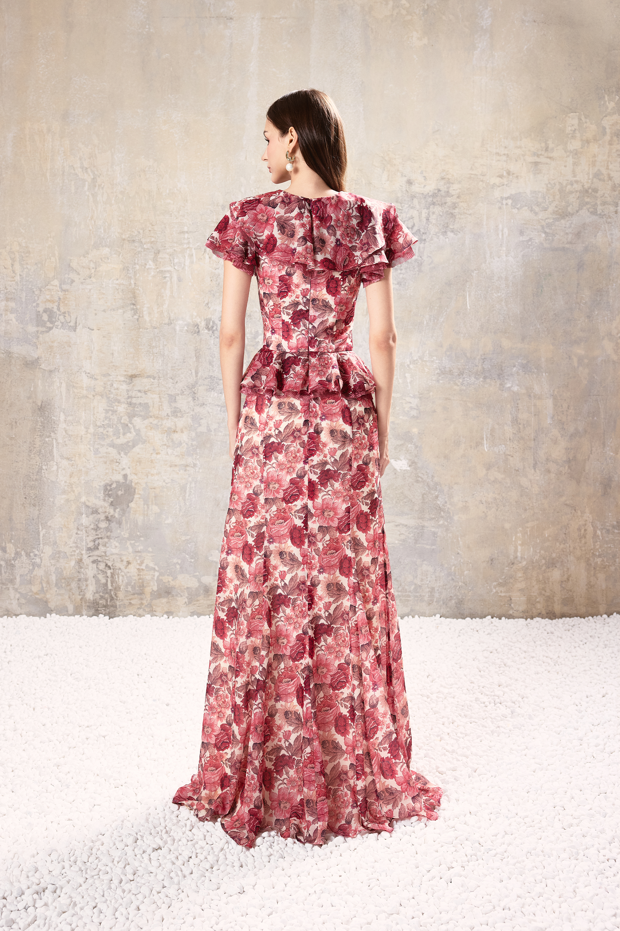 Floral Ruffle Maxi Dress