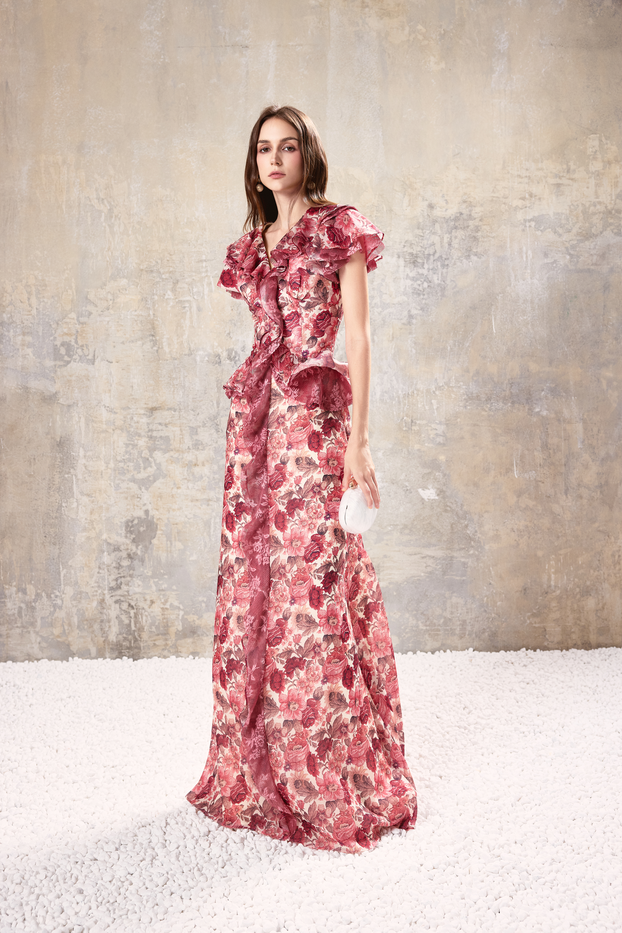 Floral Ruffle Maxi Dress