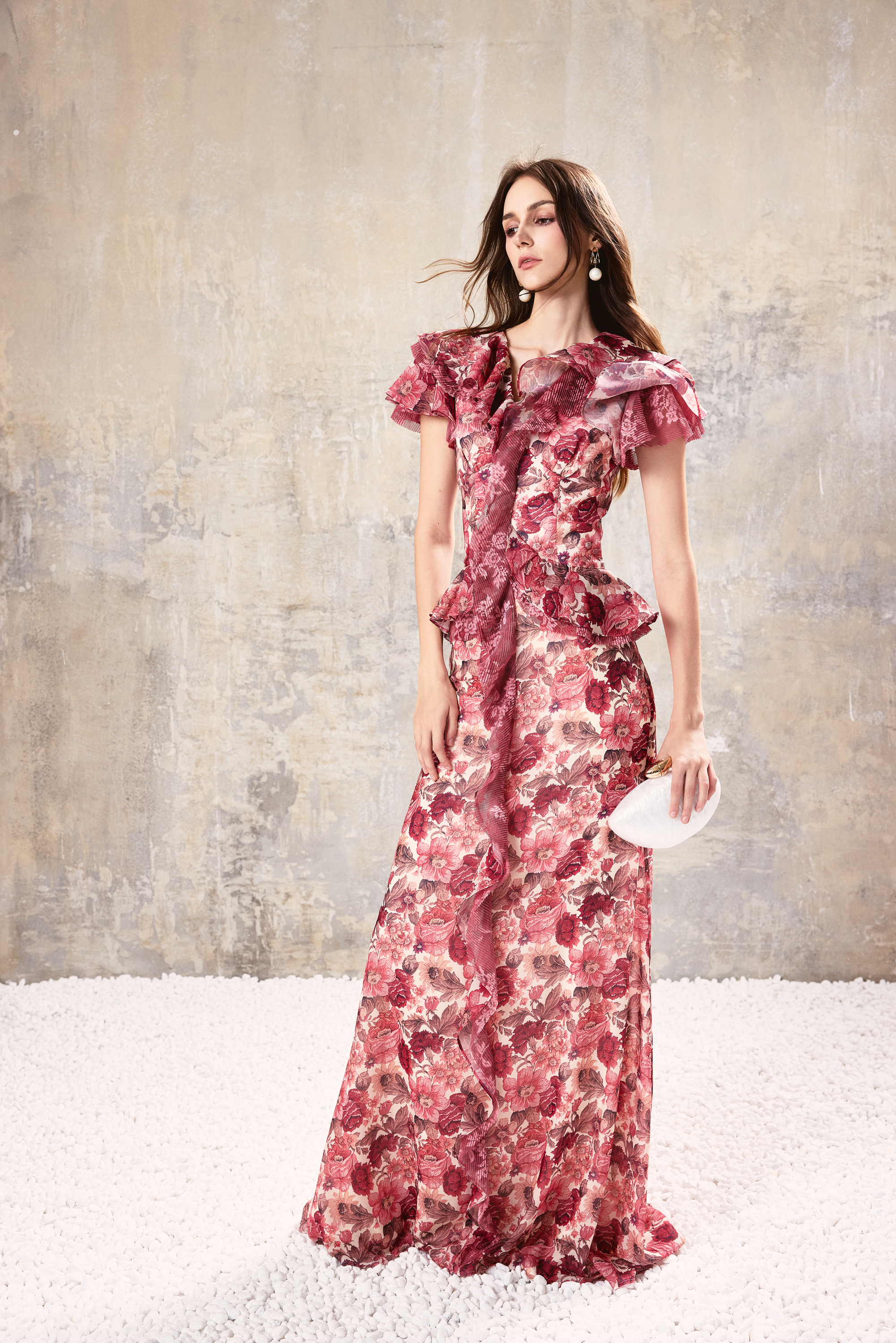 Floral Ruffle Maxi Dress