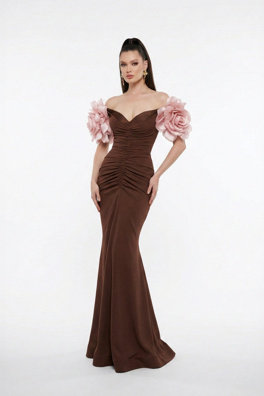 Fouad Sarkis F02774A Romantic Feminine Couture Gown