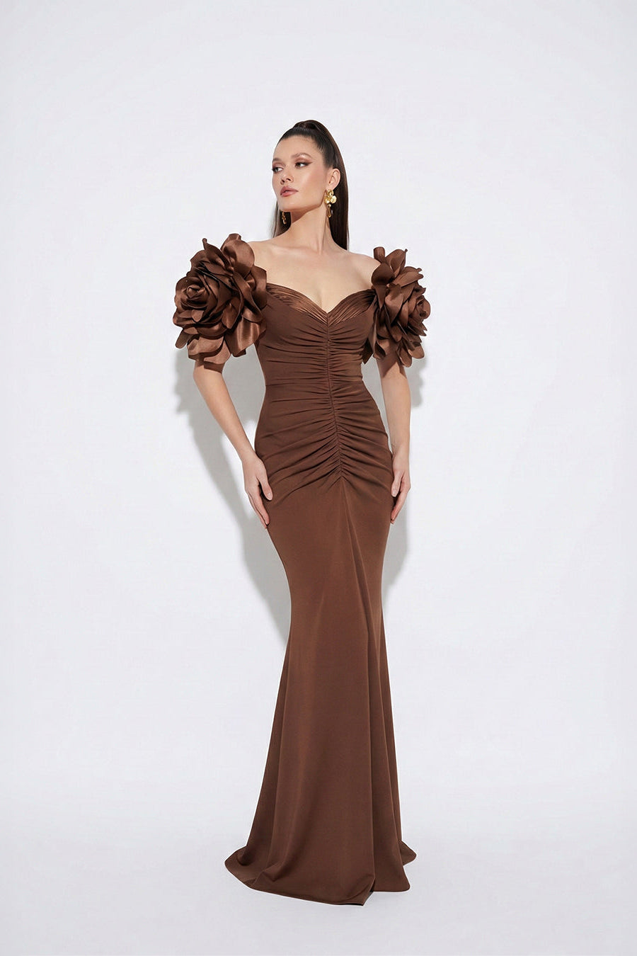 Fouad Sarkis F02774A Romantic Feminine Couture Gown