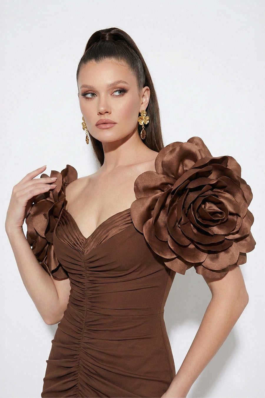 Fouad Sarkis F02774A Romantic Feminine Couture Gown