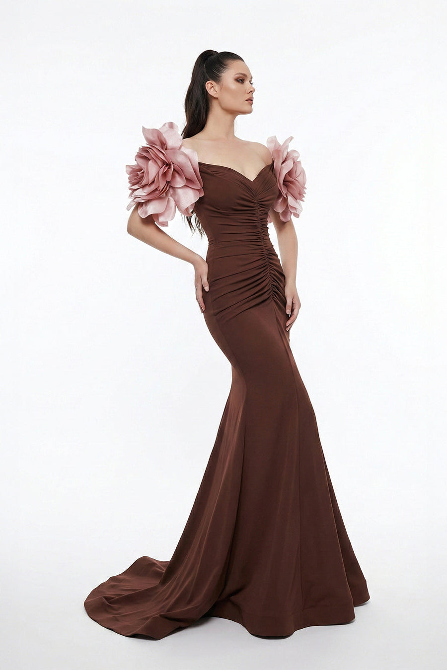 Fouad Sarkis F02774A Romantic Feminine Couture Gown