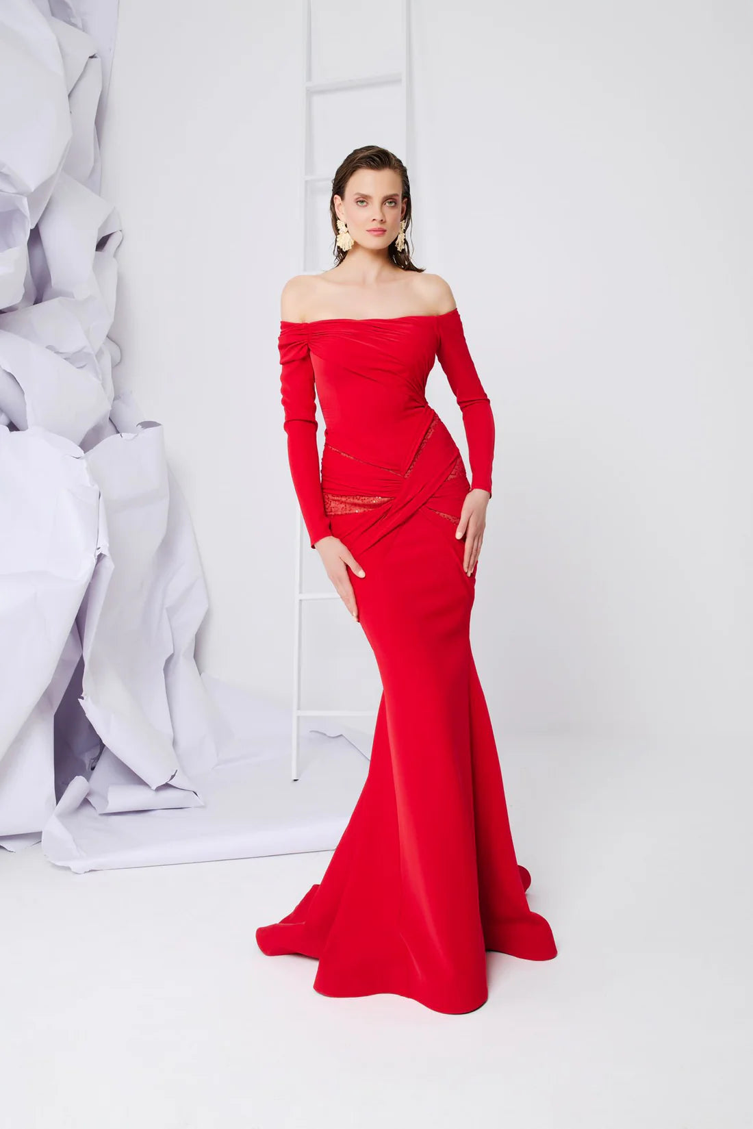 Fouad Sarkis F02848 Couture Evening Gown