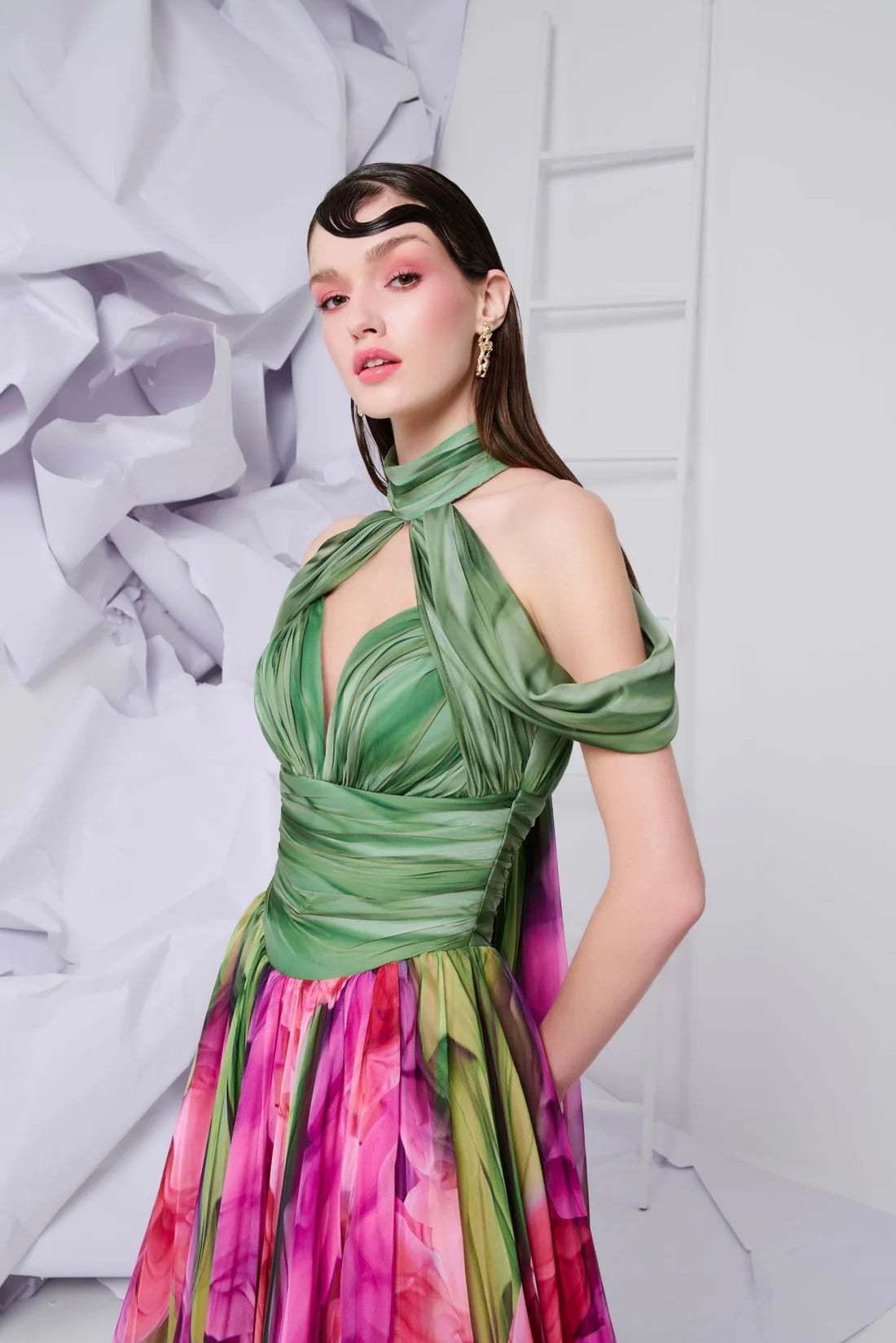 Fouad Sarkis F02864 Couture Evening Gown