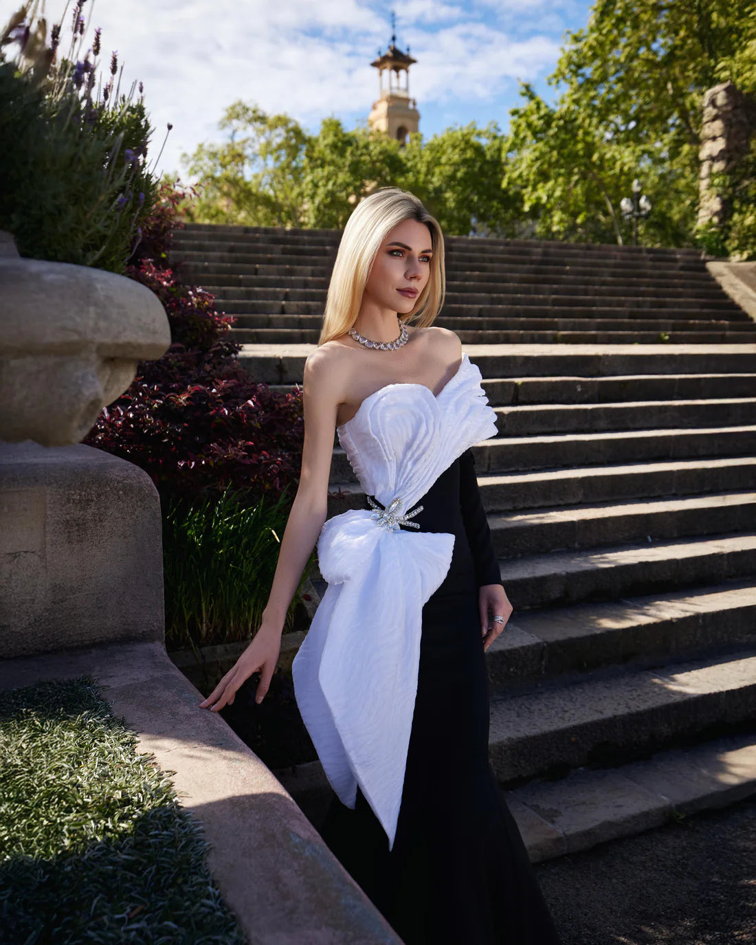 Fouad Sarkis F02907 Couture Evening Gown