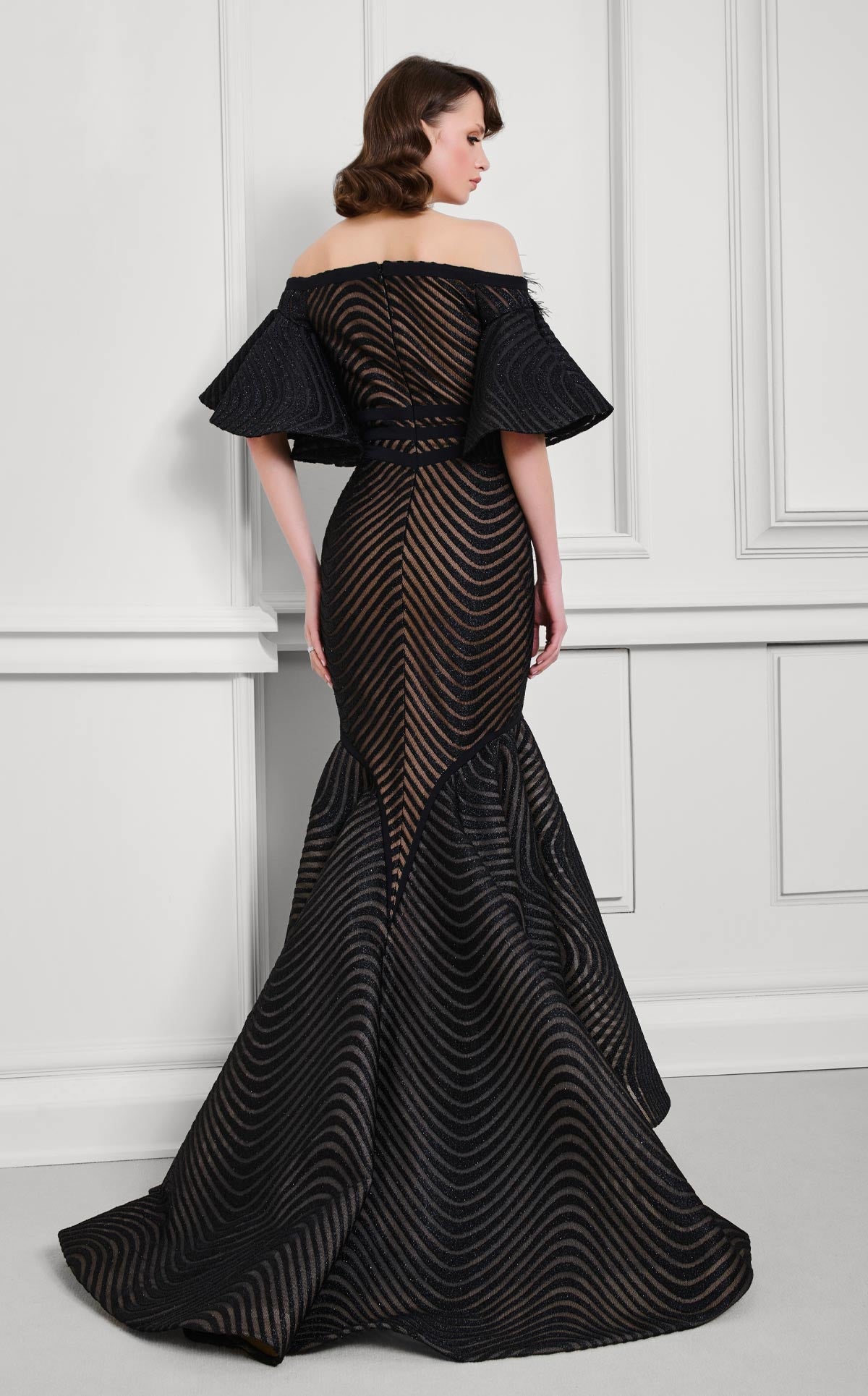 Fouad Sarkis F02925 Couture Evening Gown