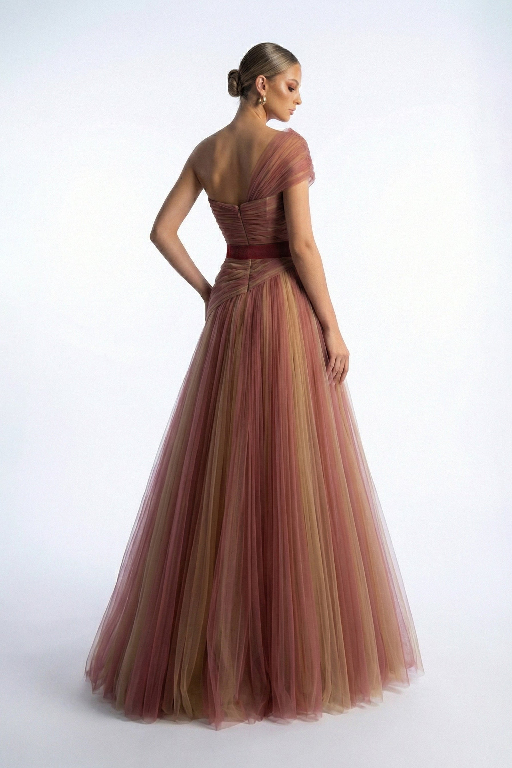 Fouad Sarkis F03008 Gradient Tulle Gown