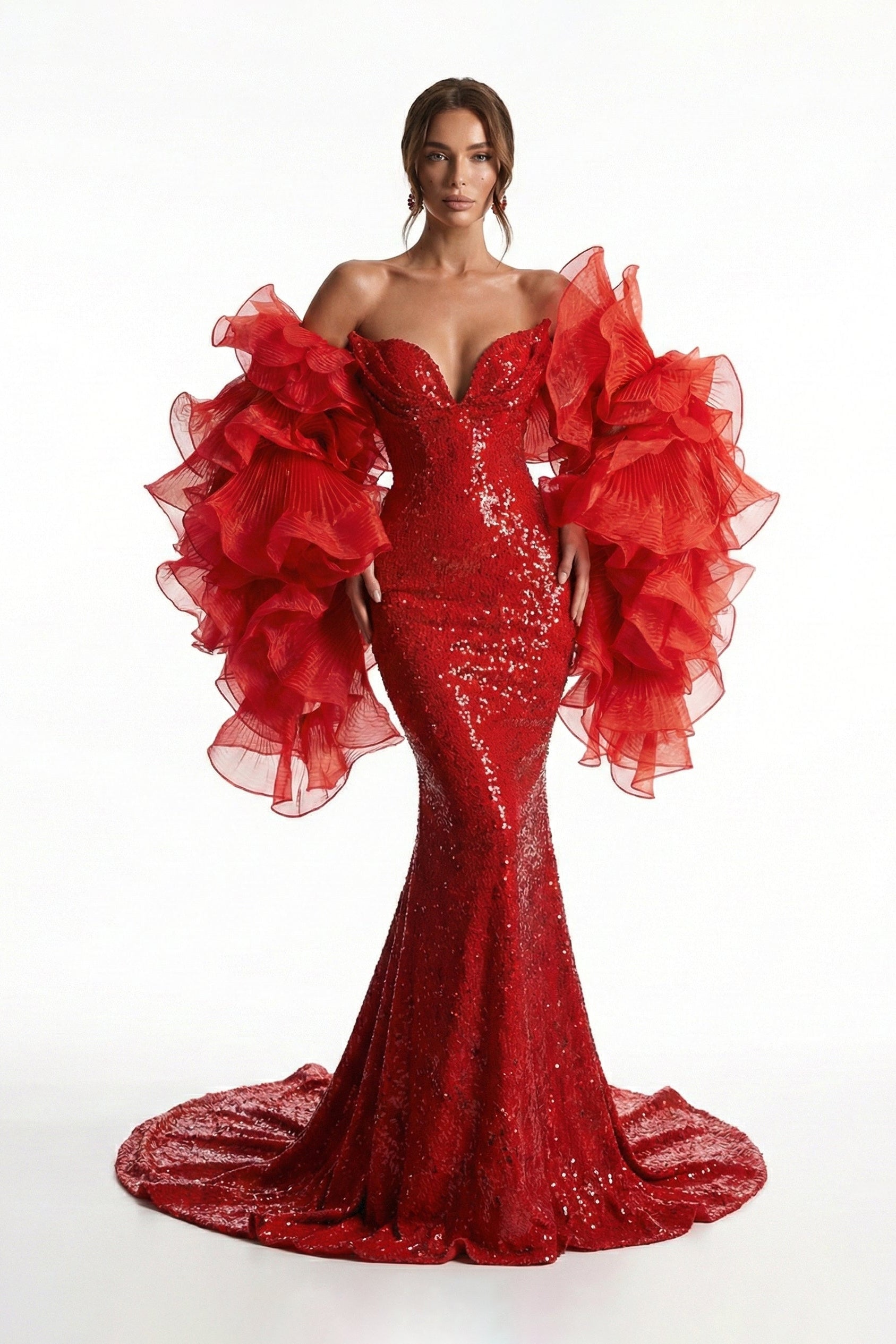 Fouad Sarkis F03029 Couture Evening Gown