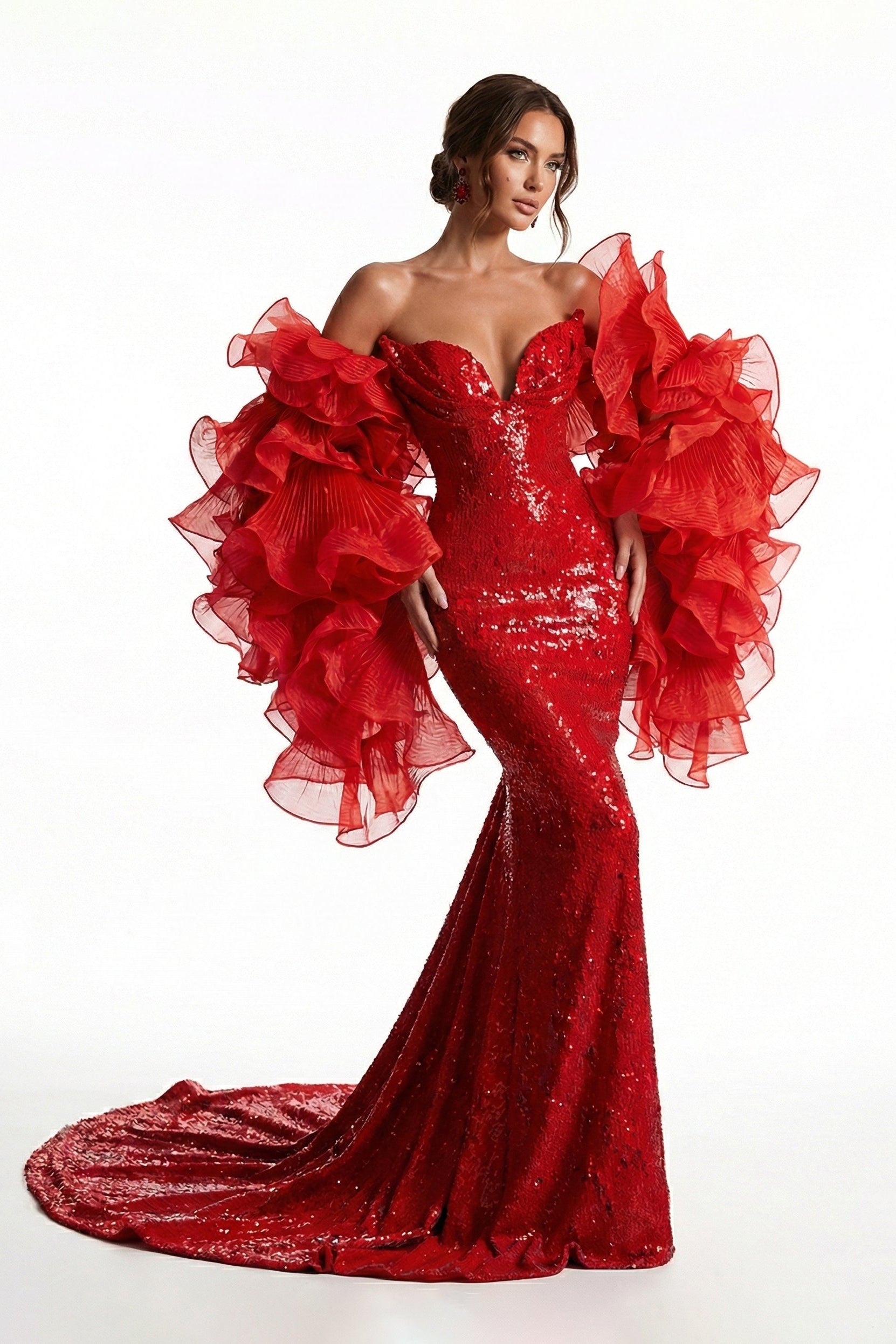 Fouad Sarkis F03029 Couture Evening Gown