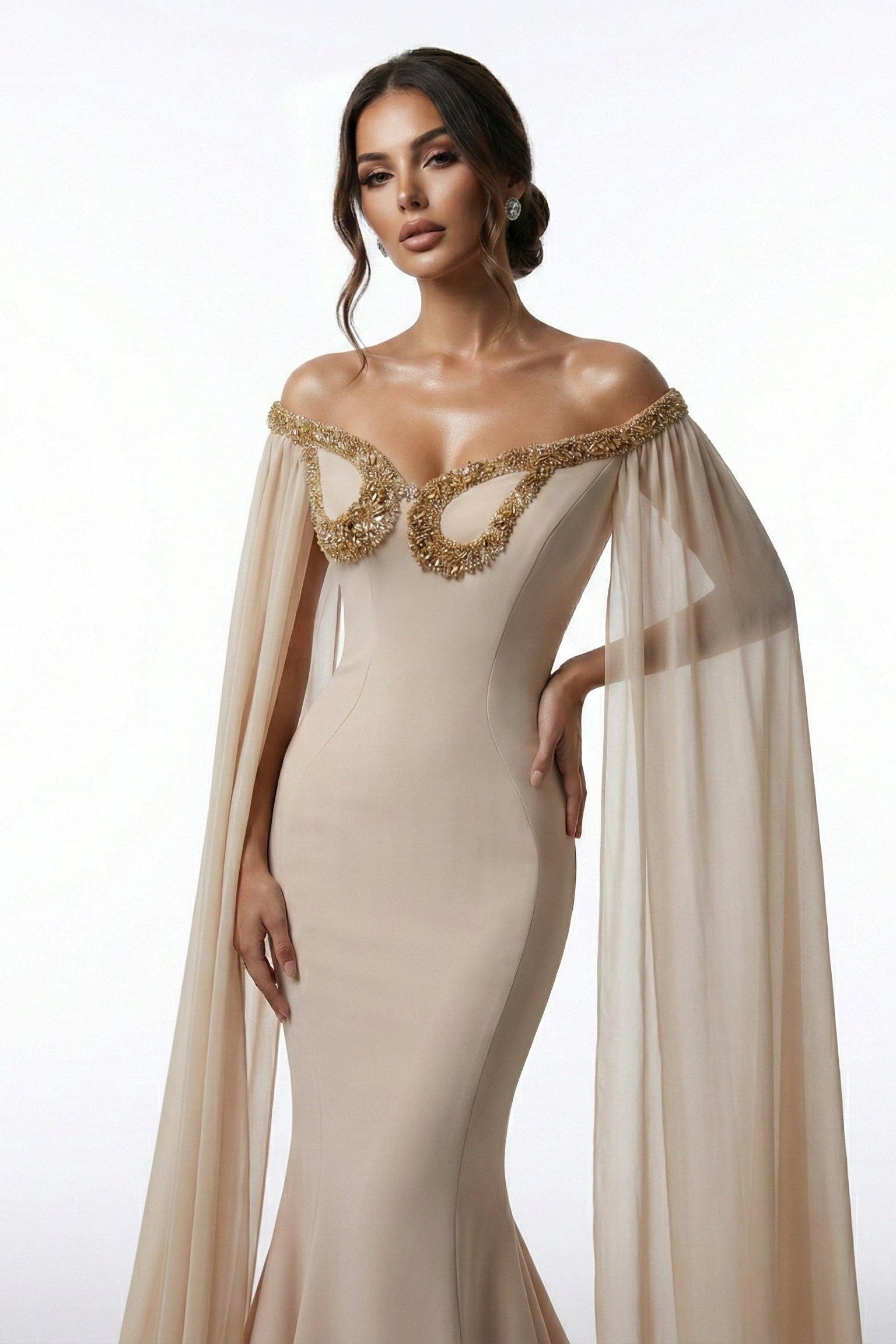 Fouad Sarkis F03031 Couture Evening Gown