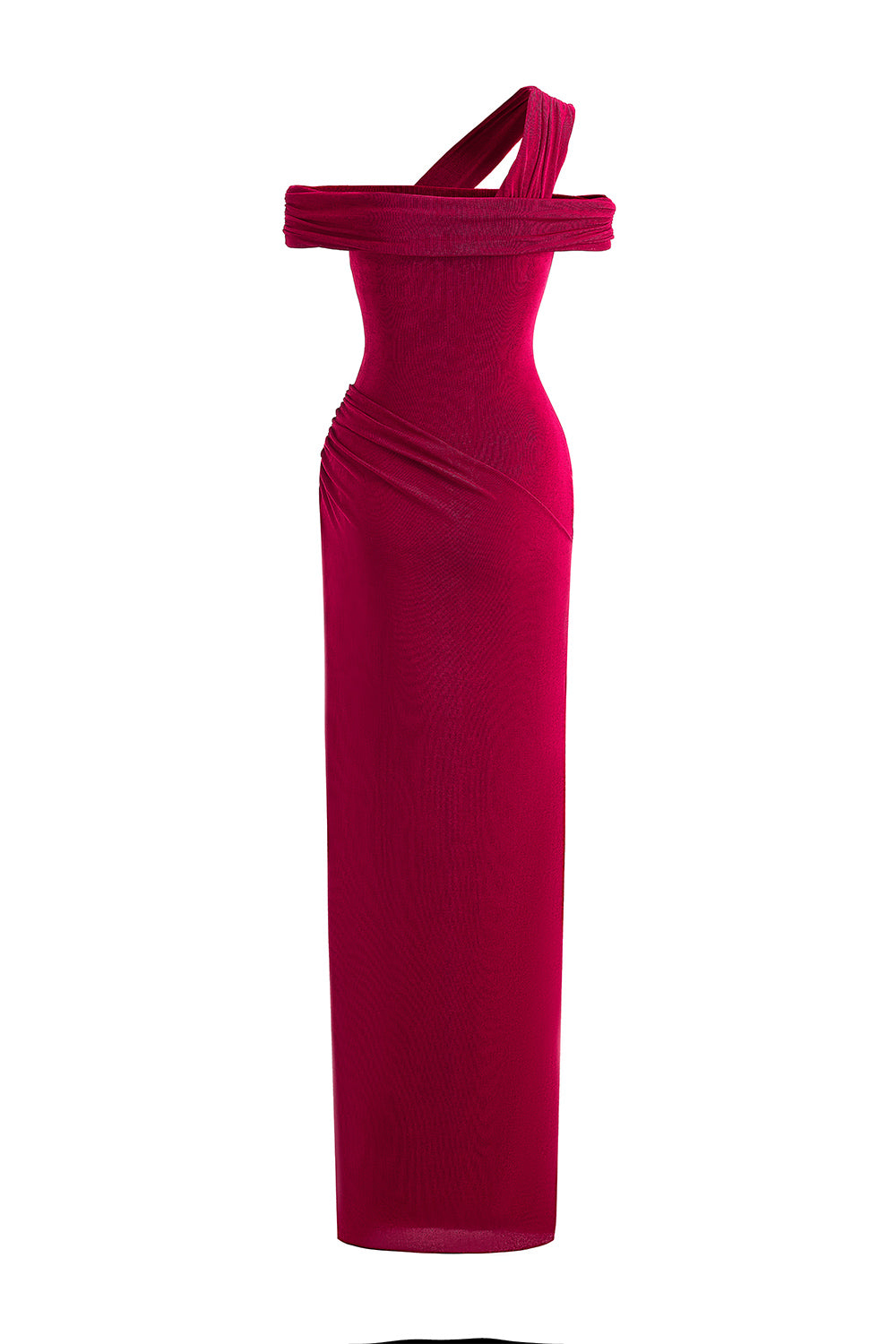 Mirer - Plumeria Sheath Elastance Jersey Maxi Dress