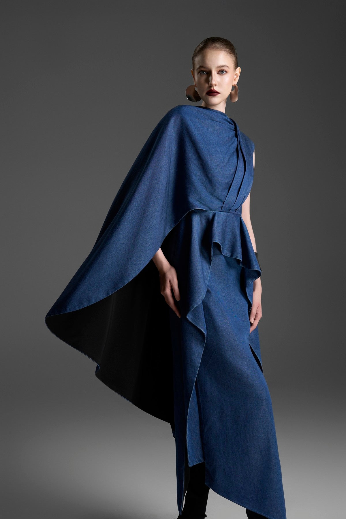 Blue Cascade Dress
