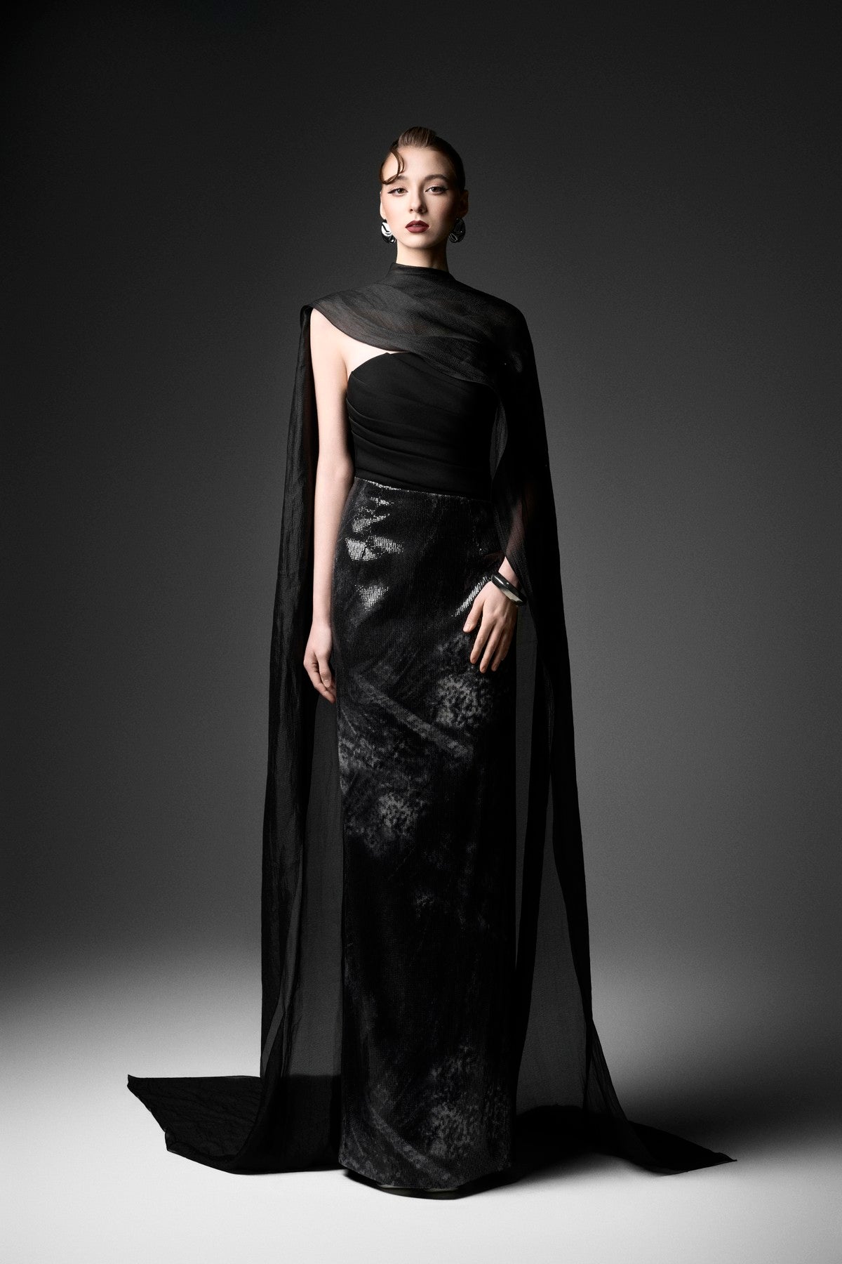 Sequin Scarf Dress