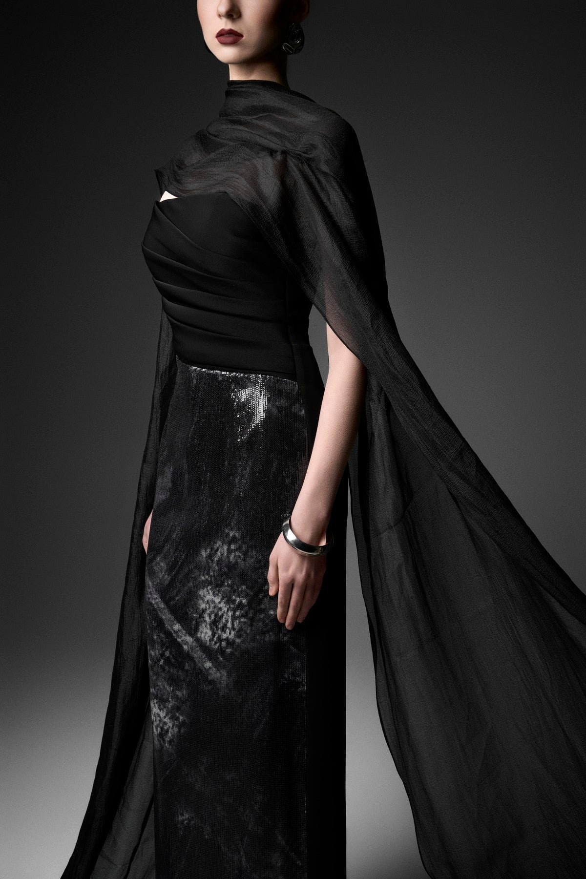 Sequin Scarf Dress