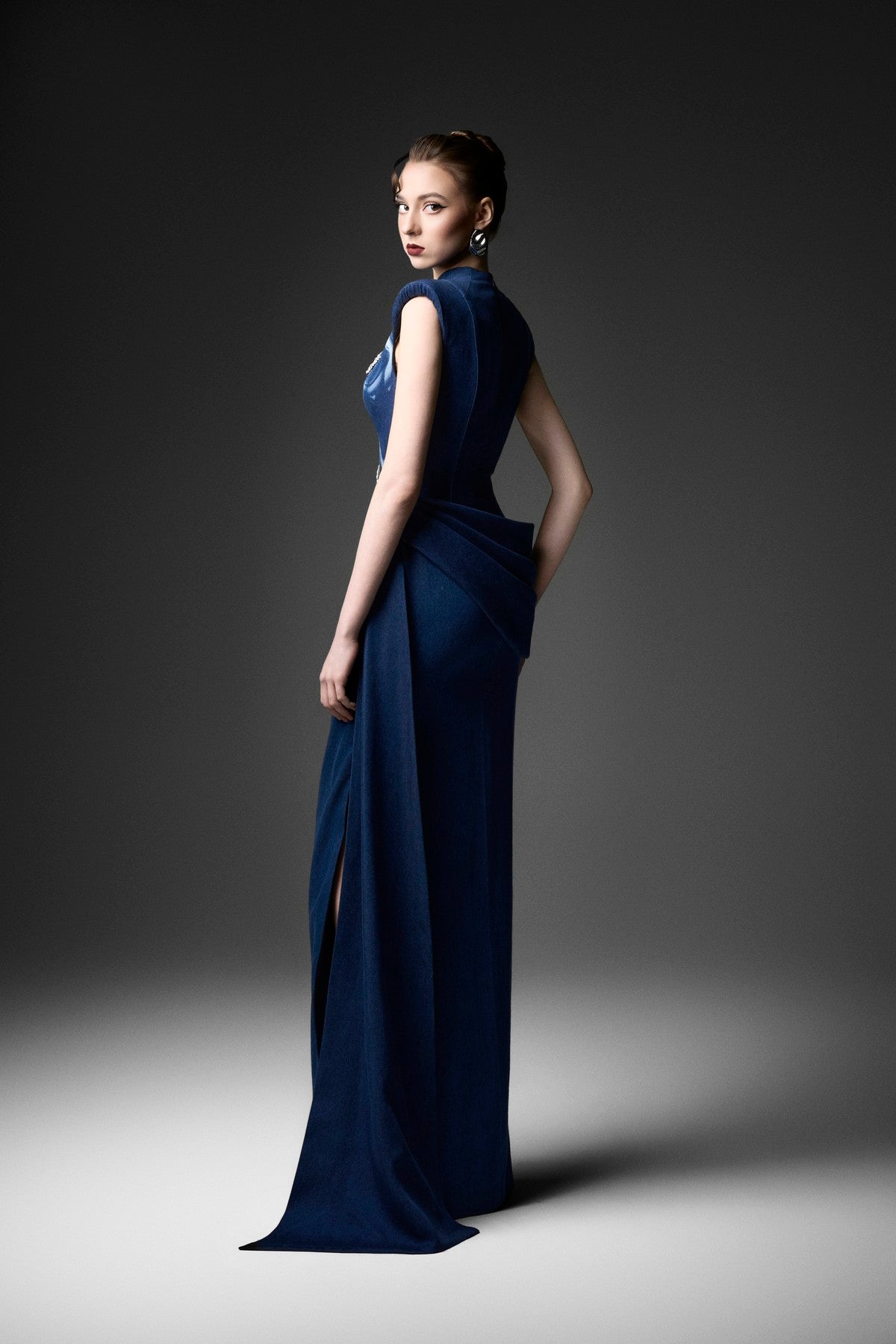 Draped Shoulder Dress