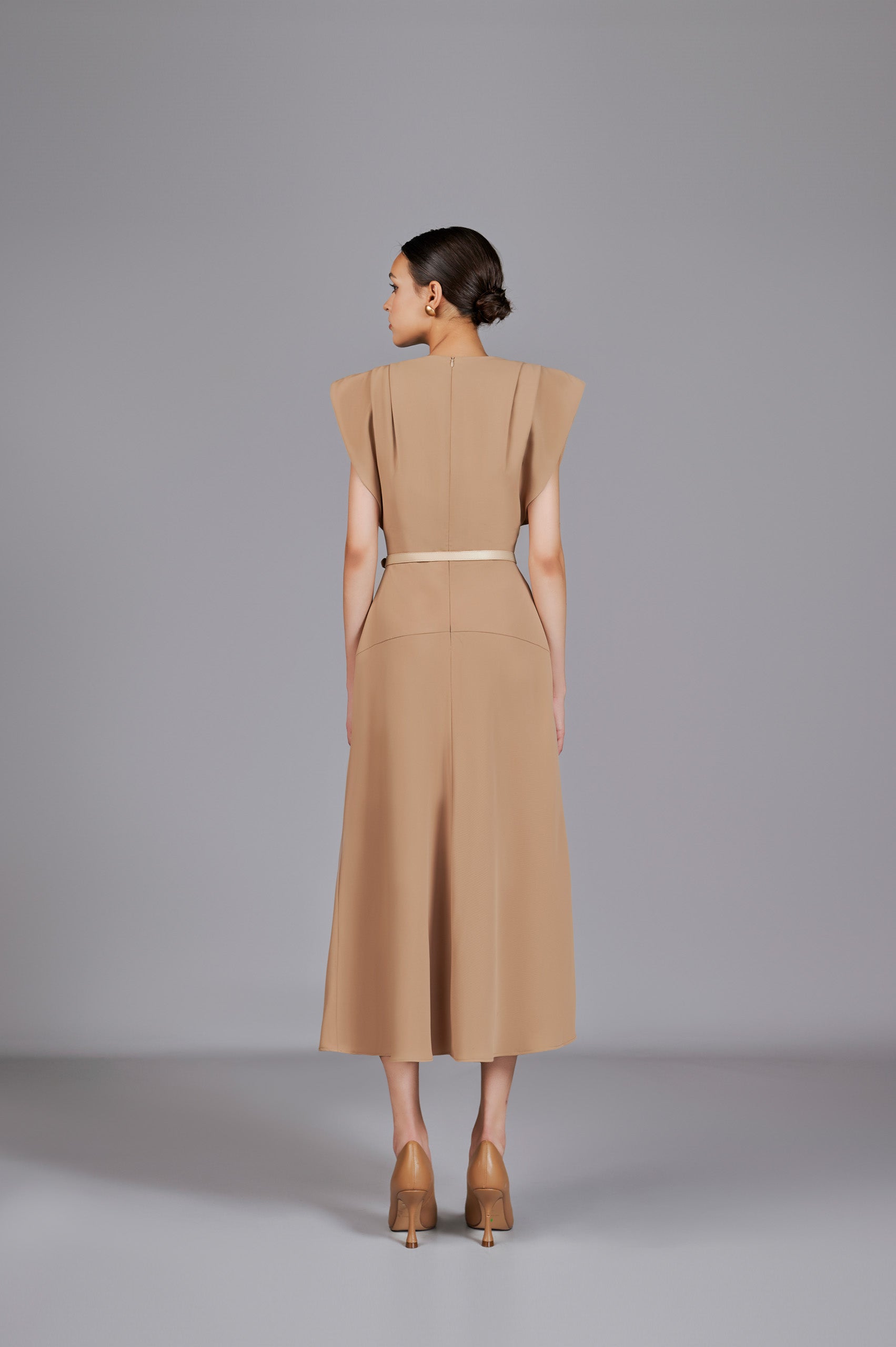 Genni Camel A-line Dress