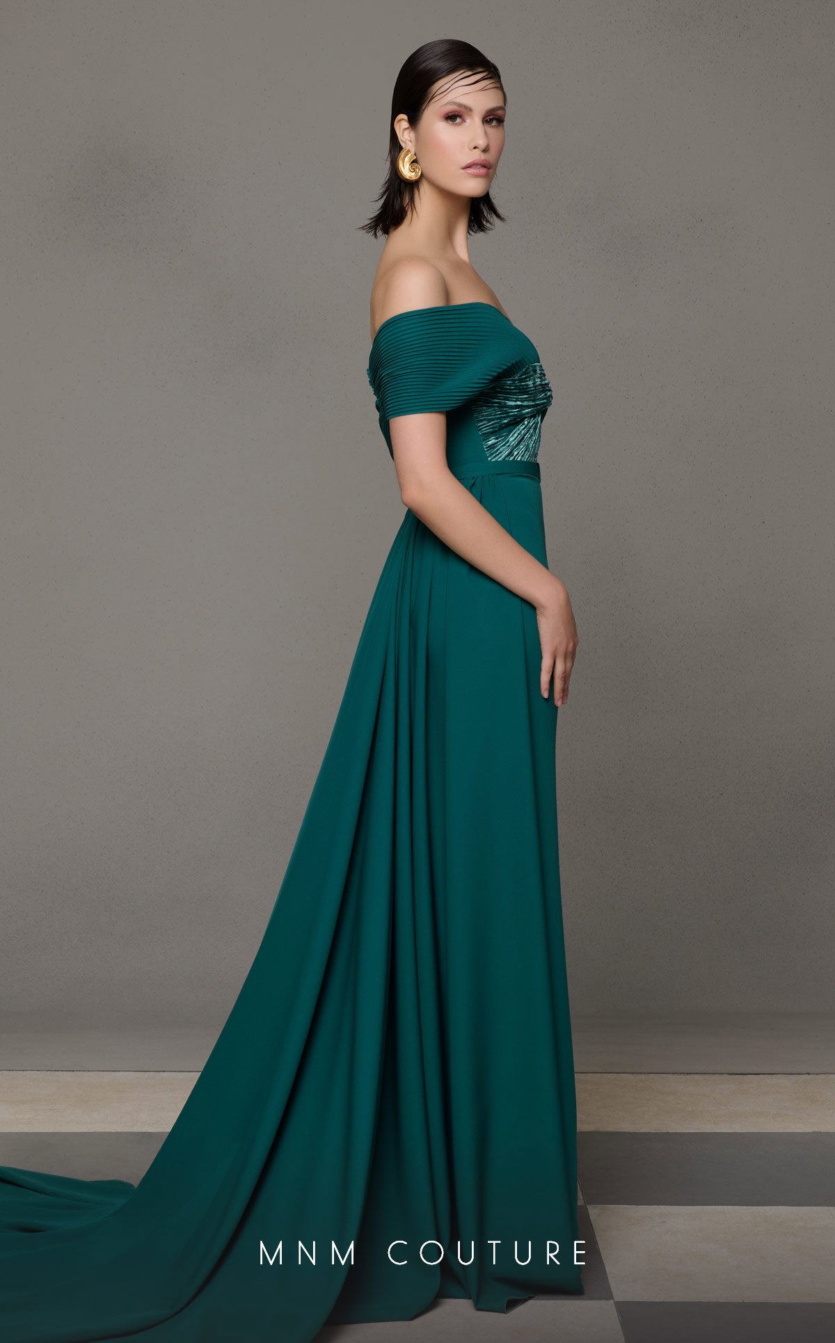 Green Long Evening Dress N0627