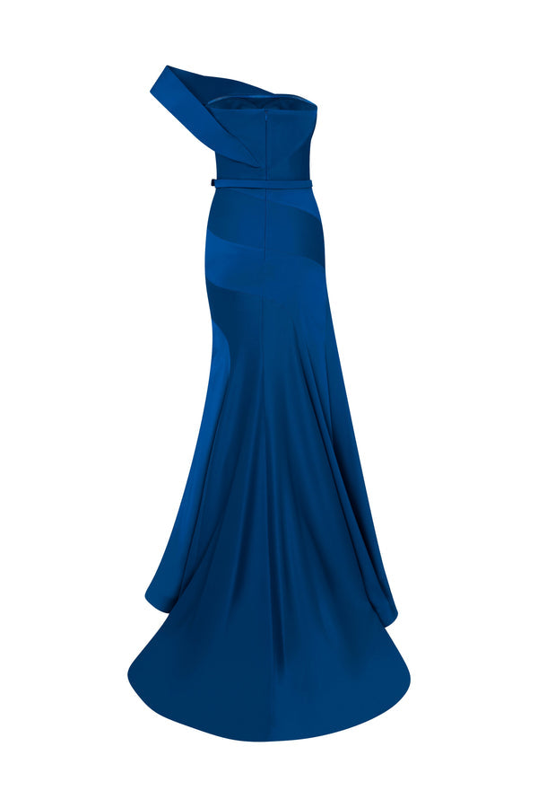 Green Strapless Evening Gown N0543
