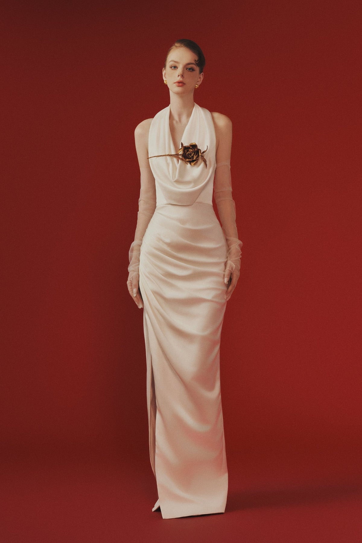 frame halter dress Hanah Draped Maxi bestofspring