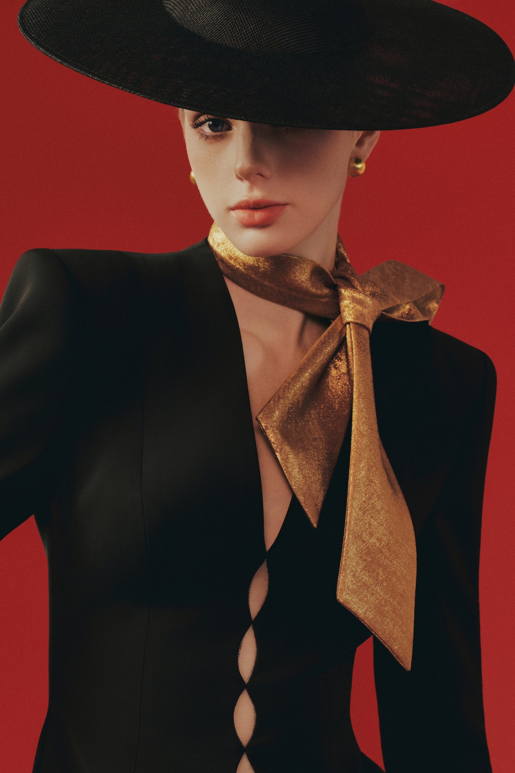 Heather Bow Detail Long Sleeve Maxi Dress