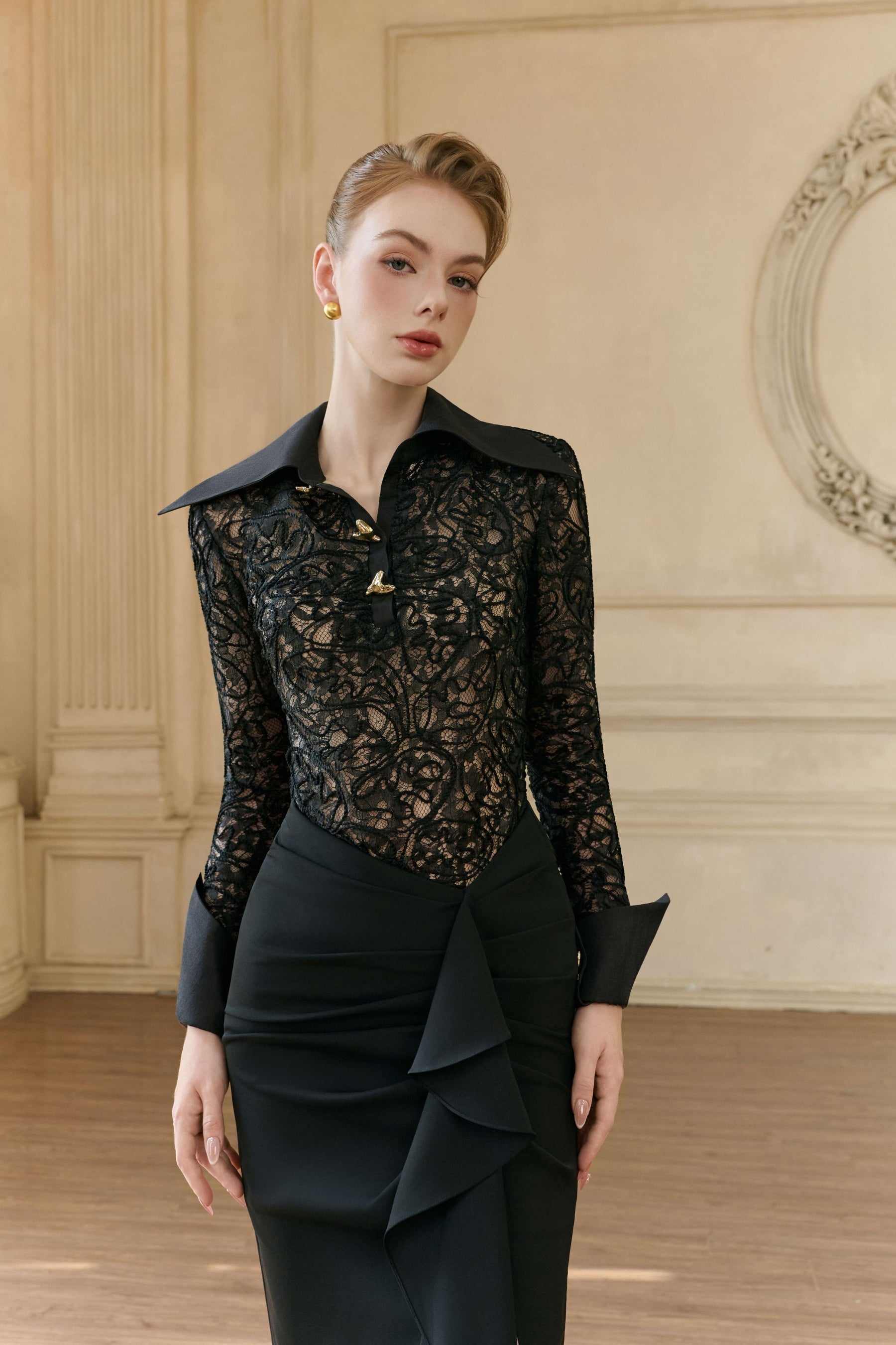 Helena Wrap Structured Lace Set