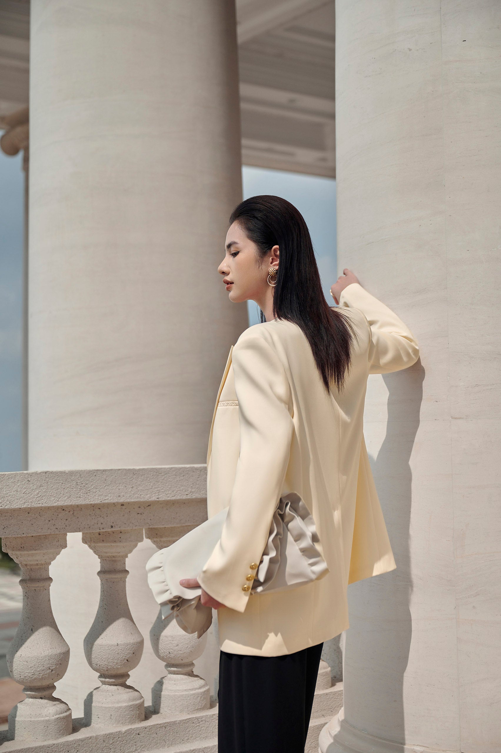 Ivory Straight Blazer