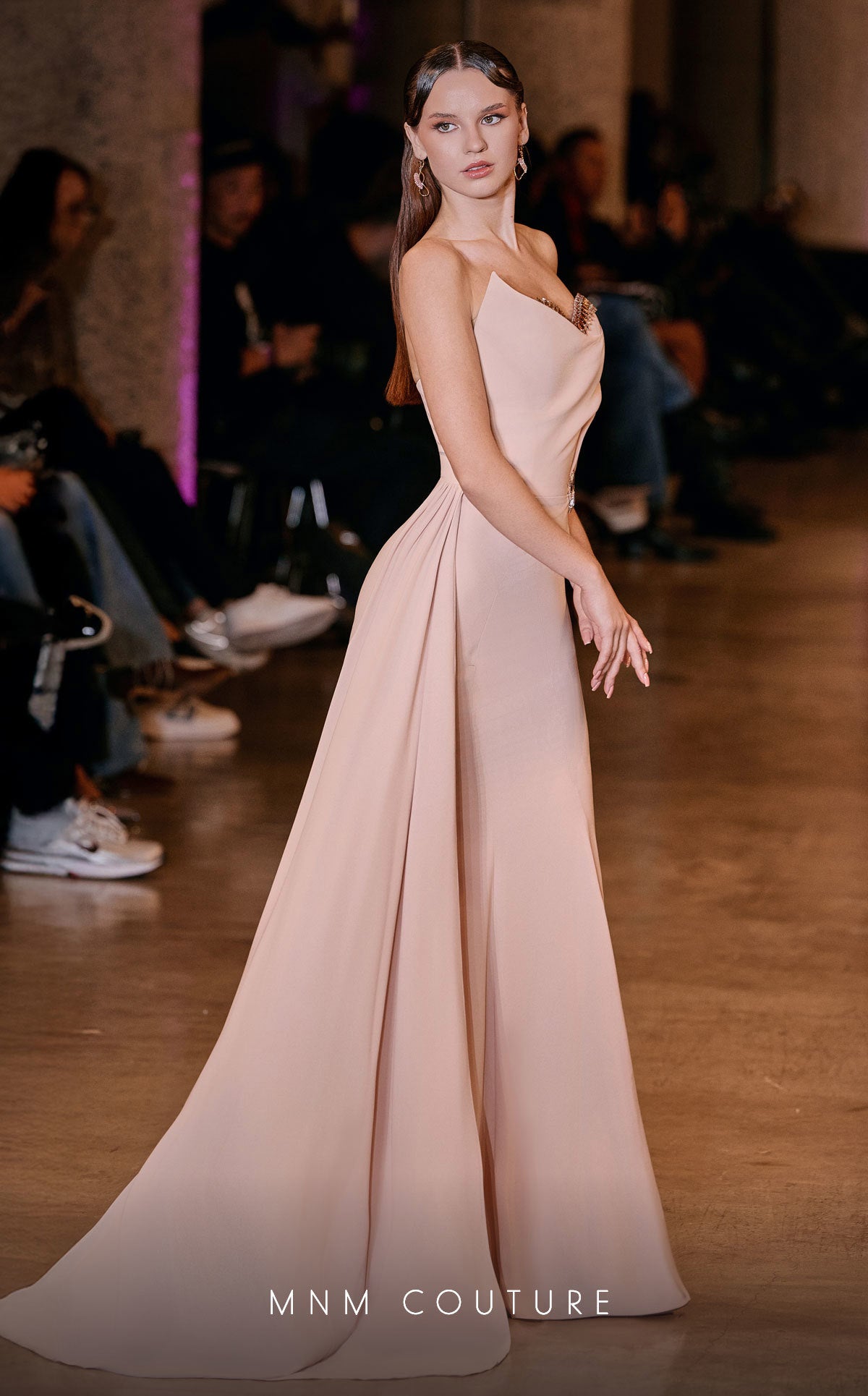 MNM Couture J03584: Crystal Sweetheart Mermaid Gown