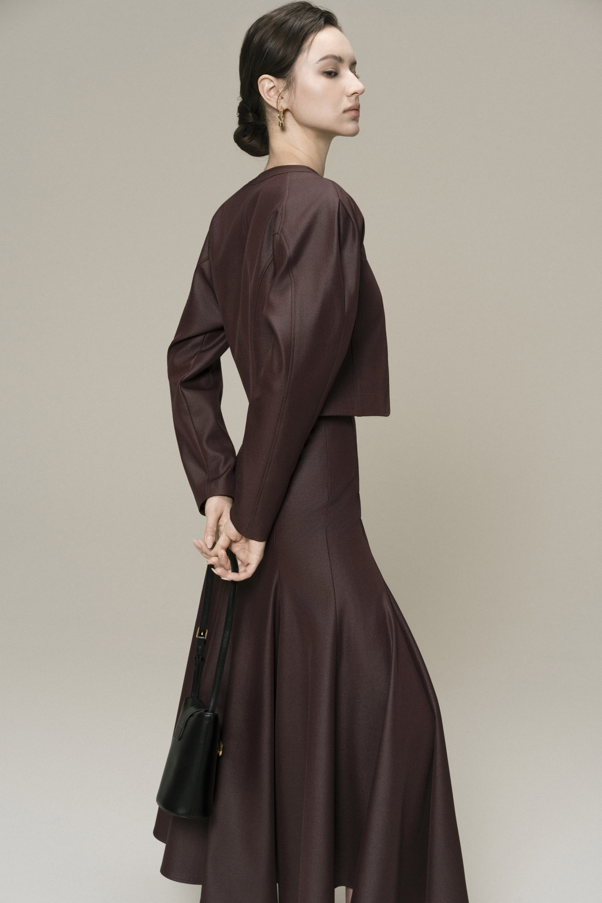 Solstice Cropped Jacket in Chicory Coffee