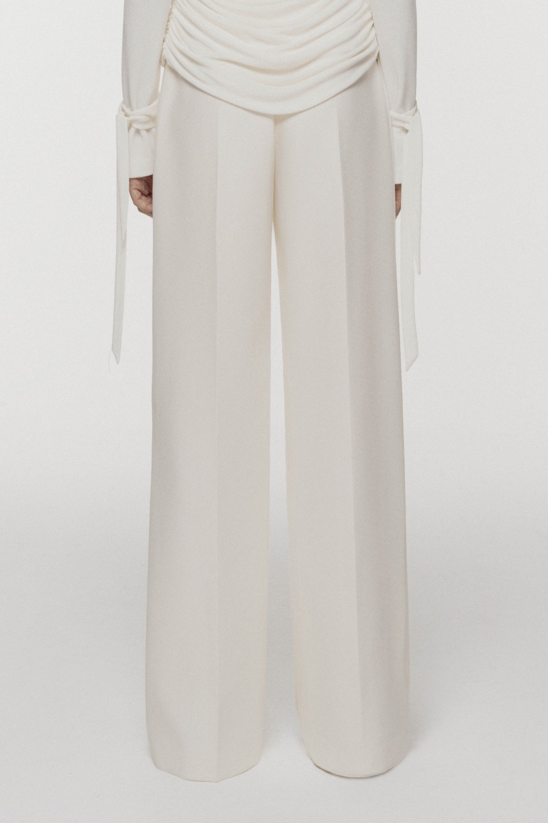 Classic Straight-Leg Trousers Cream