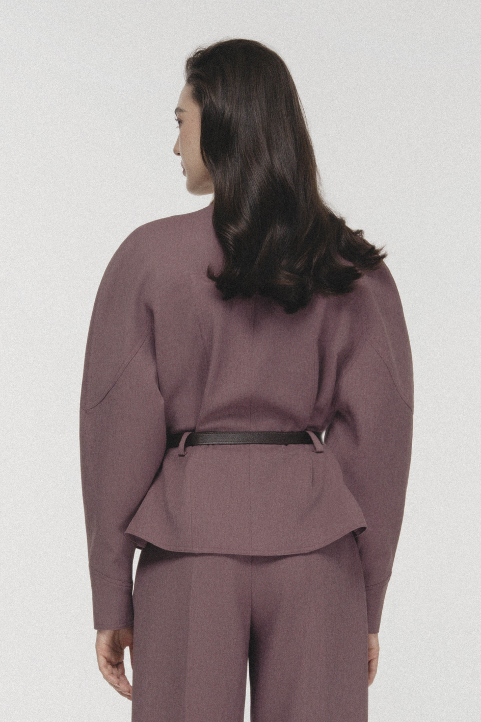 Quilted Structure Short Jacket in Rose Taupe