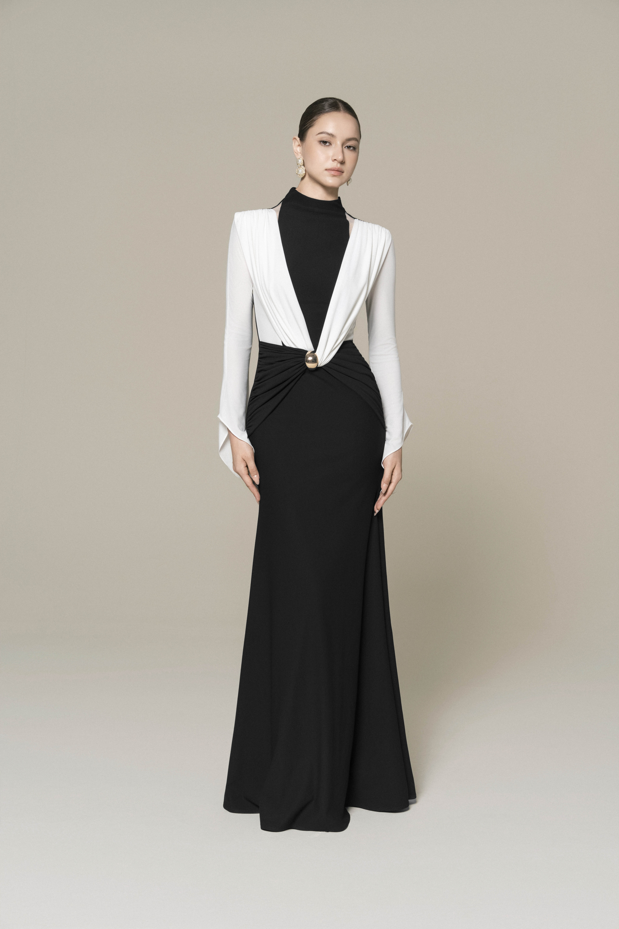 Twilight Cascade Midi Gown