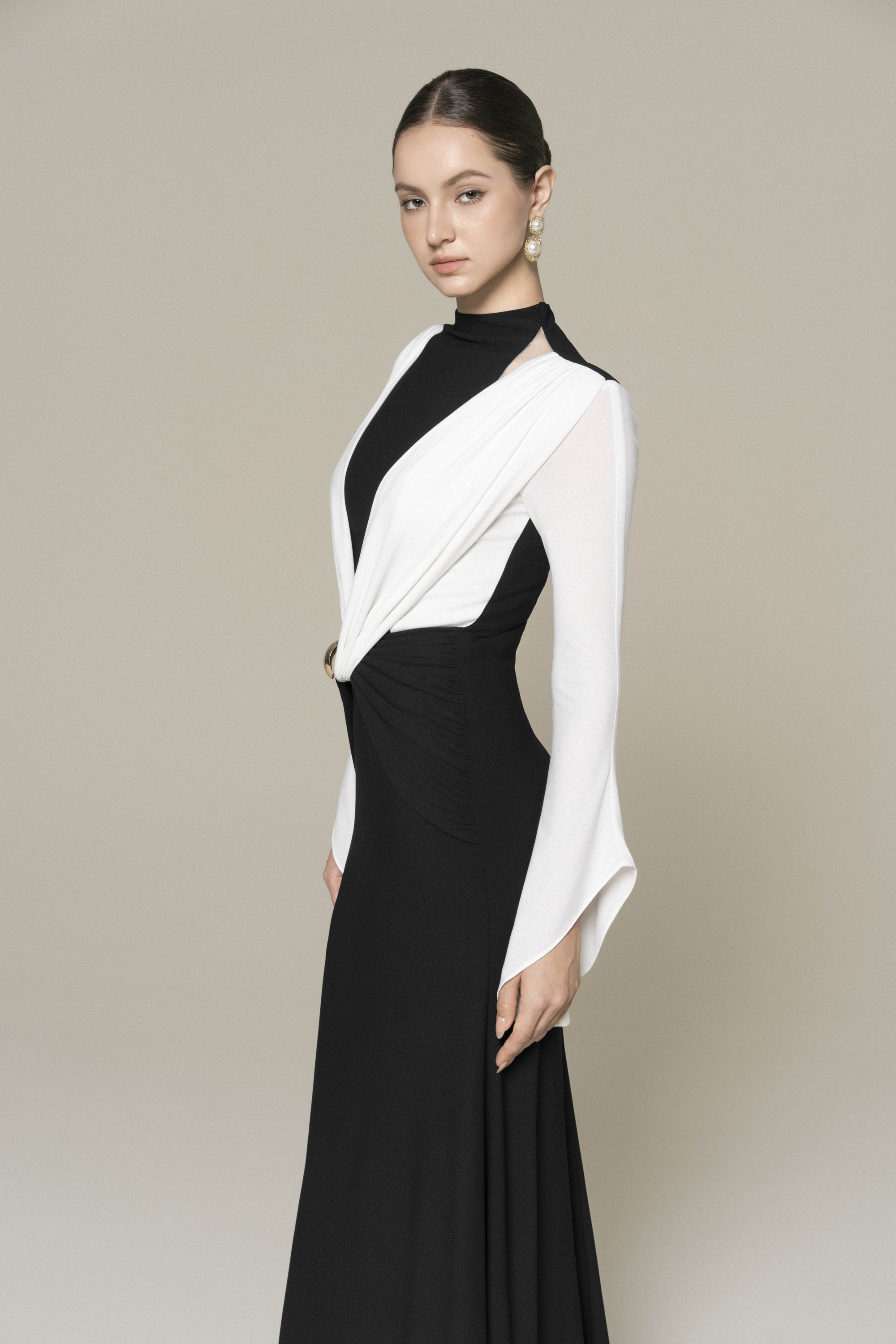 Twilight Cascade Midi Gown