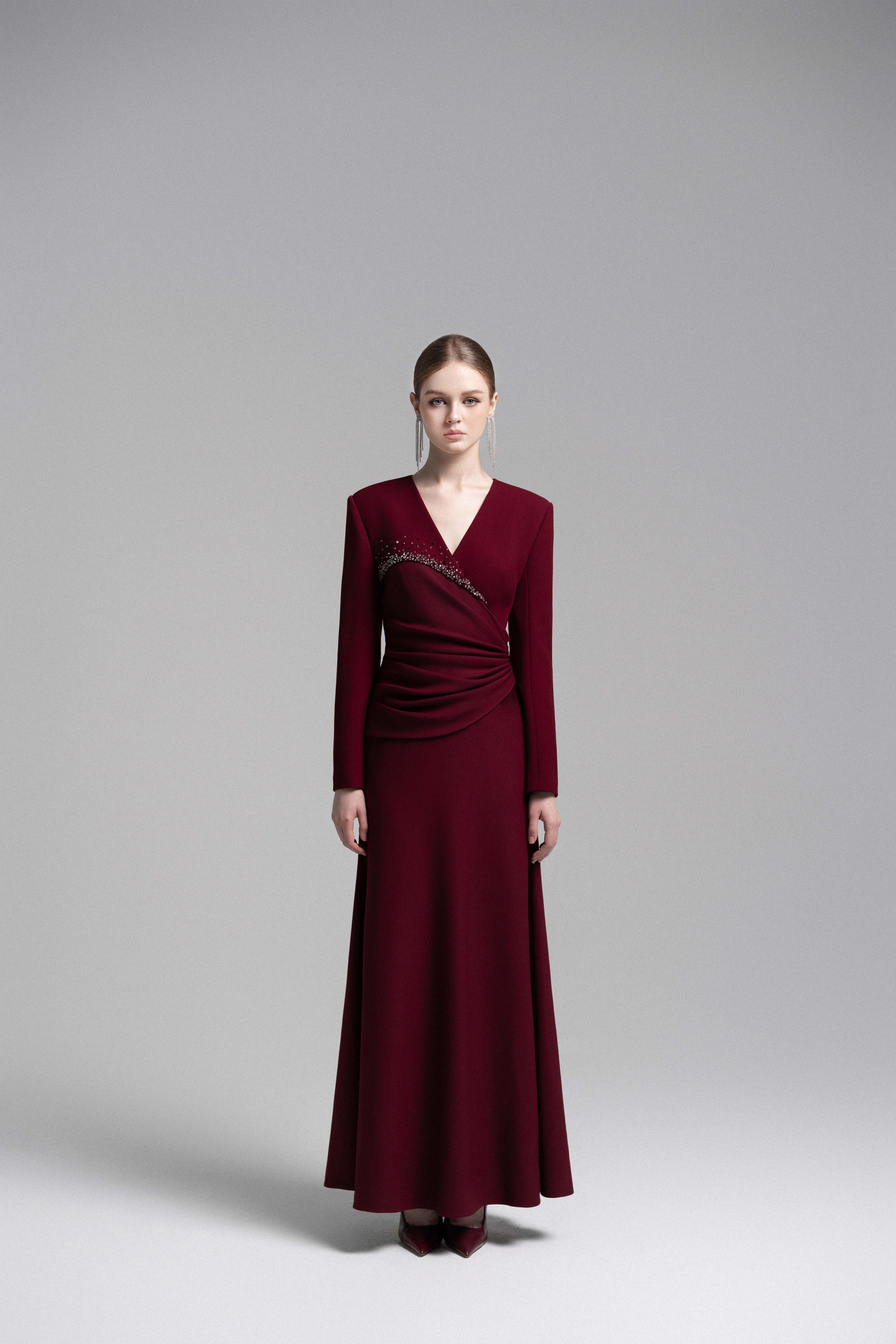 Asymmetrical Lapel Crystal Blazer Dress