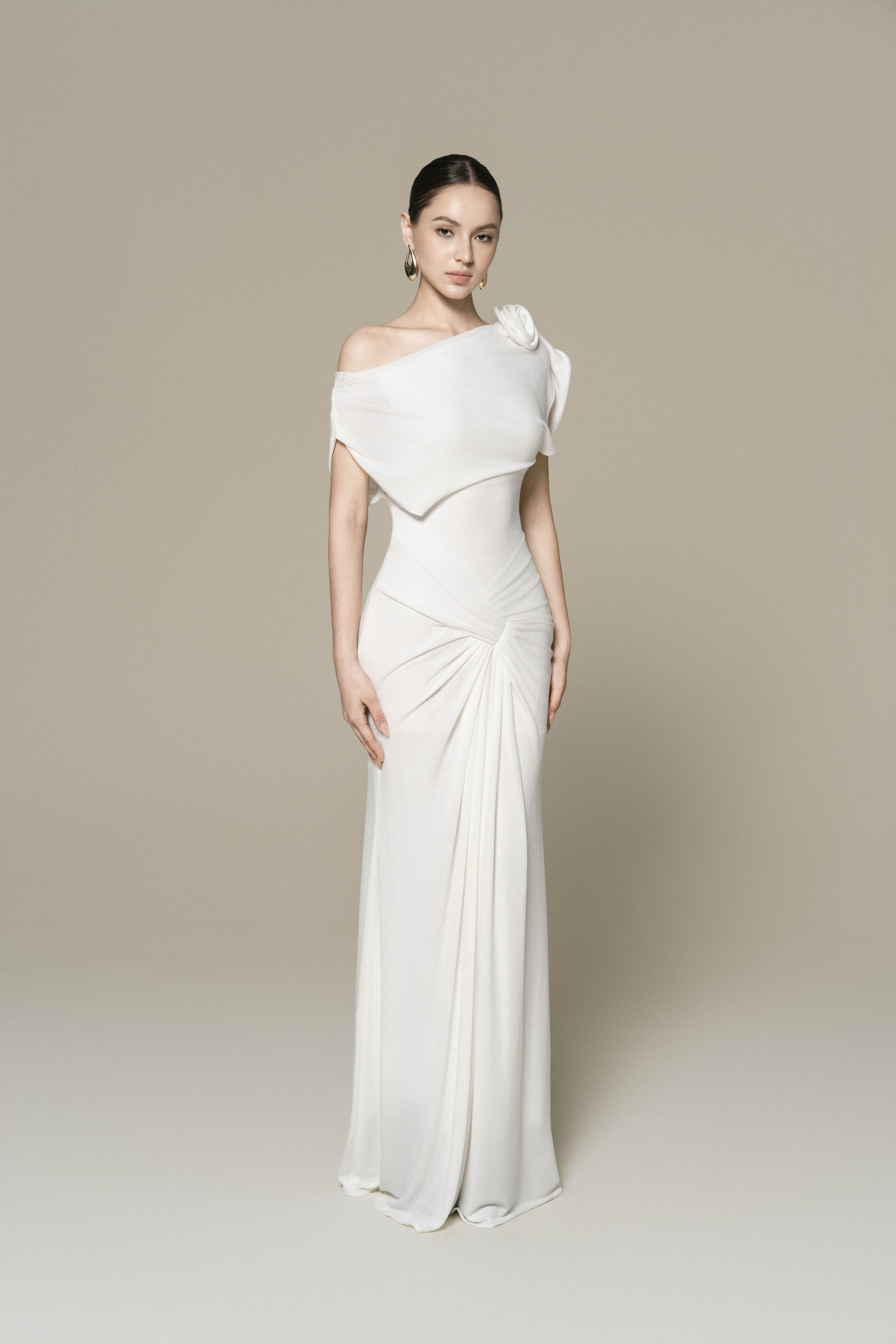 Orchid Drape Gown